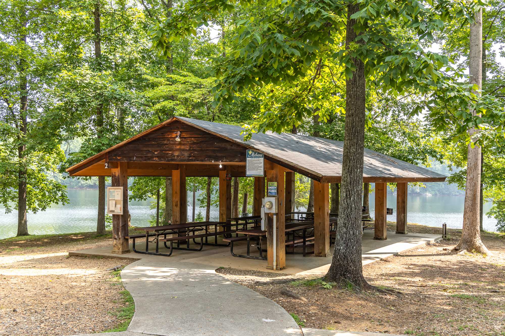 Pavilion by the lake in Mebane