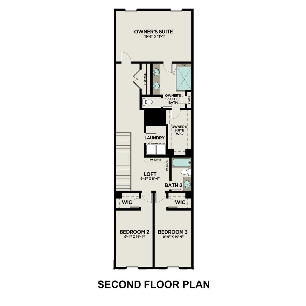 2 - The Seacrest C buildable floor plan layout in Davidson Homes' The Village at Towne Lake community.