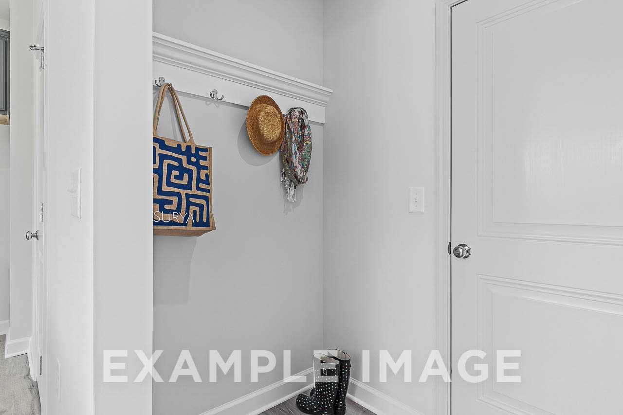 Davidson Homes the Chestnut Plan Mud Room with wall hooks