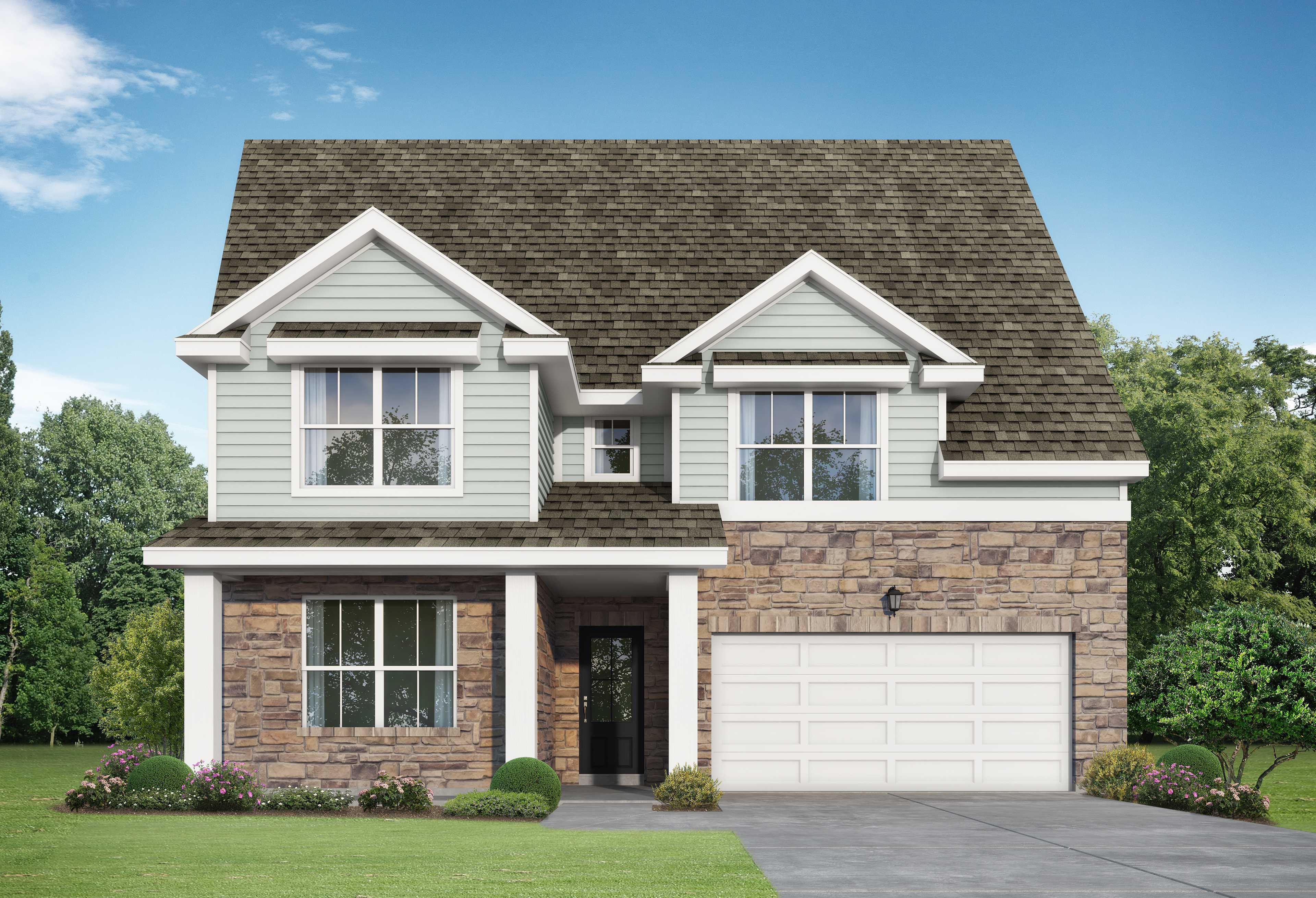 Exterior view of Davidson Homes' The Ridgeport Floor Plan