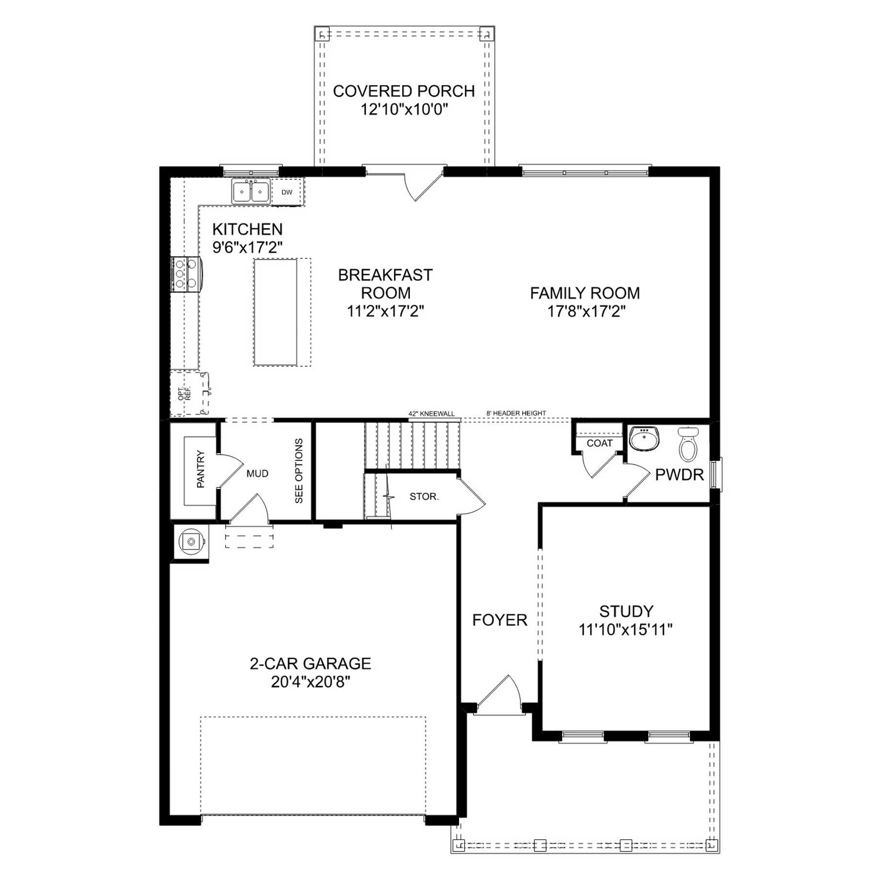 1 - The Chelsea E buildable floor plan layout in Davidson Homes Homes' Forest Glen community.