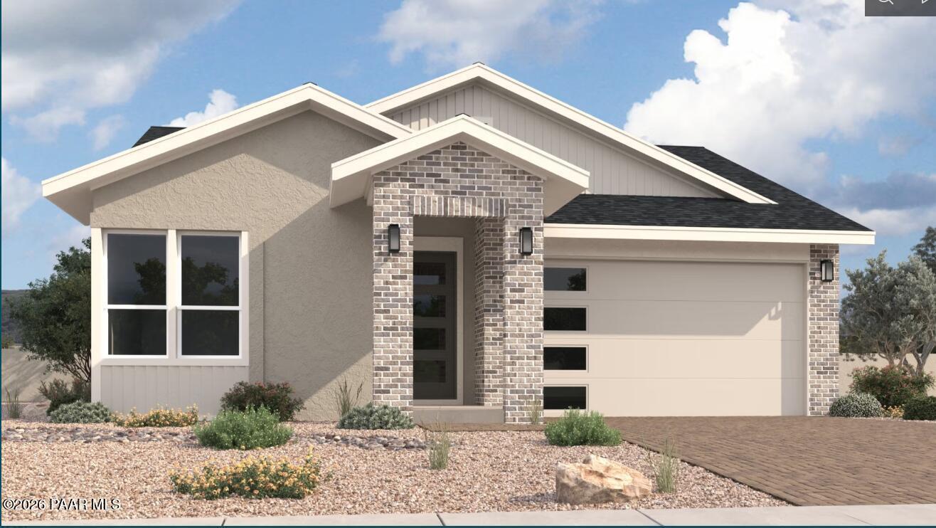 The Boulder II H floor plan by Davidson Homes: 1-story, 3-bedroom, 2-car garage home in South Ranch, Prescott, Arizona.