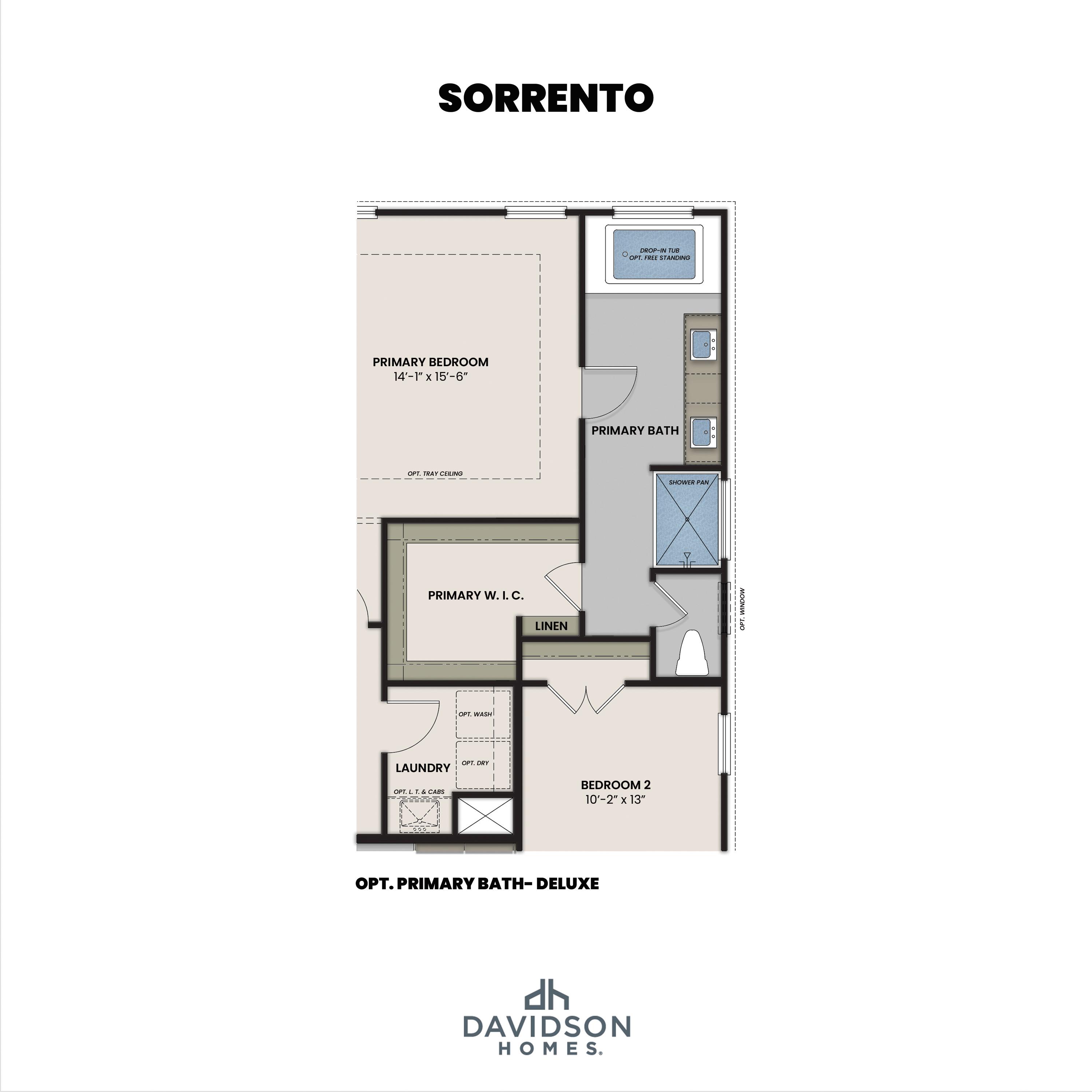 3 - The Sorrento I buildable floor plan layout in Davidson Homes Homes' Sundance Cove community.