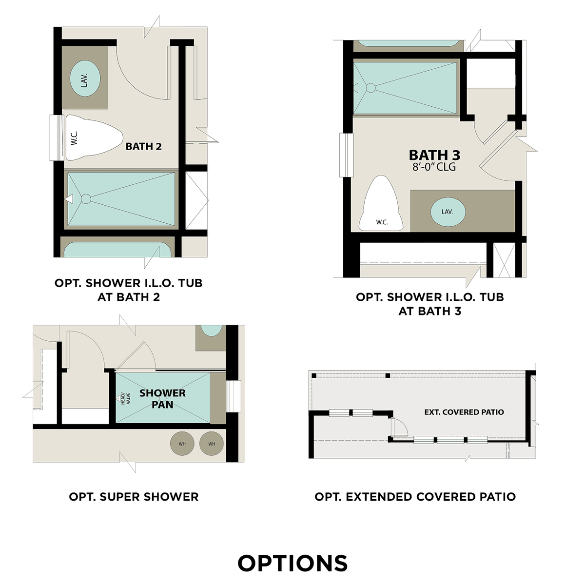 3 - The Philip A floor plan layout for 1723 Tioga View Drive in Davidson Homes' Sierra Vista community.