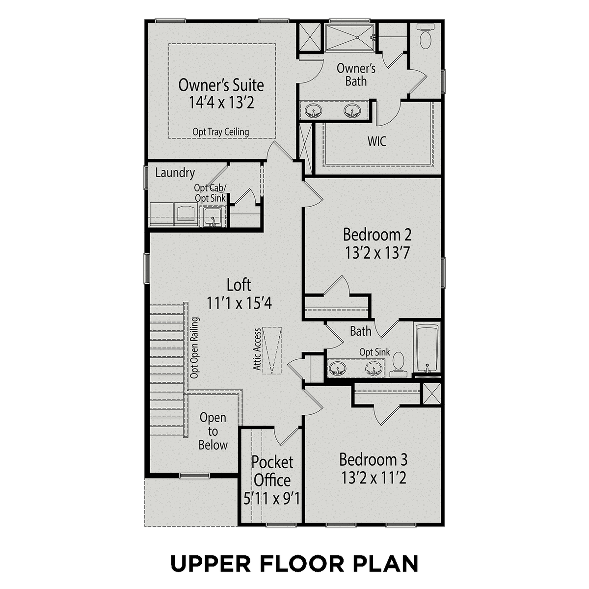 2 - The Gavin A floor plan layout for 162 Van Winkle Street in Davidson Homes' Wellers Knoll community.