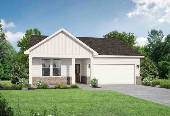 Exterior view of Davidson Homes' The Asheville B Floor Plan