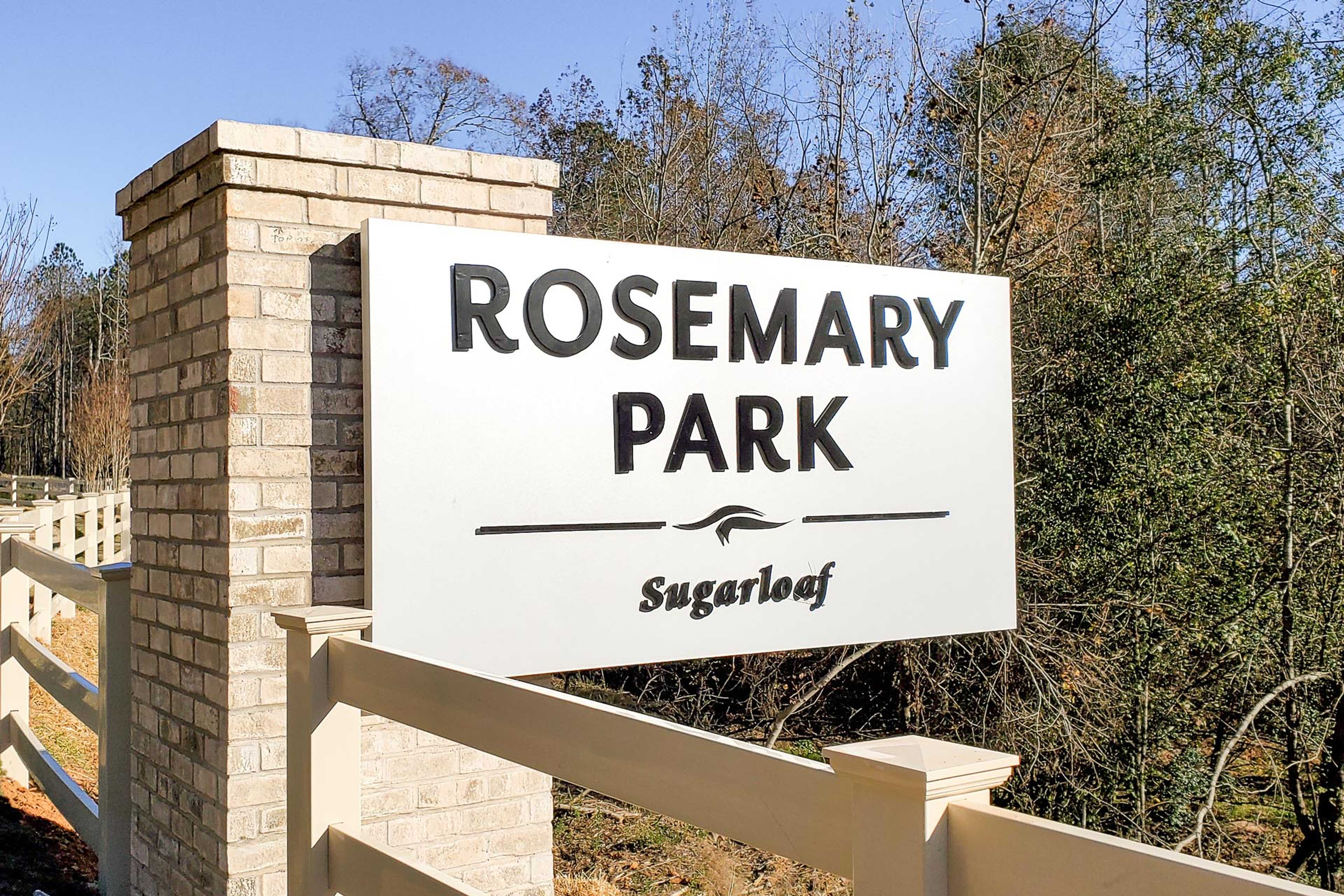 Entrance Sign to Davidson Homes' Rosemary Park community in Lawrenceville, GA