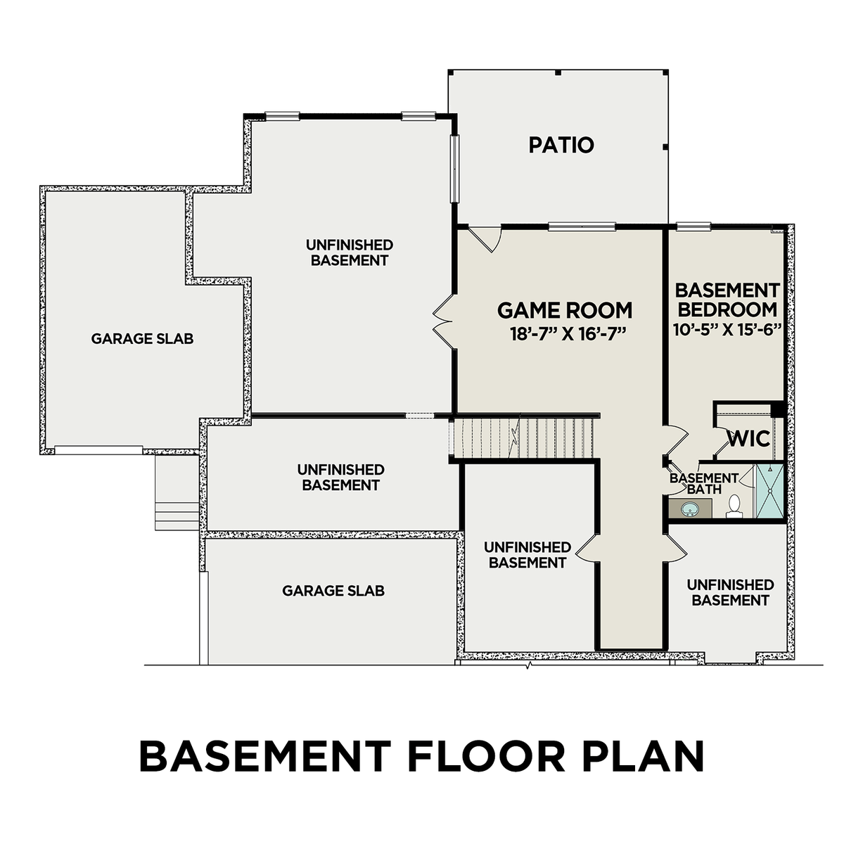 3 - The Clifton B floor plan layout for 2757 Twisted Oak Lane NE in Davidson Homes' Tanglewood community.