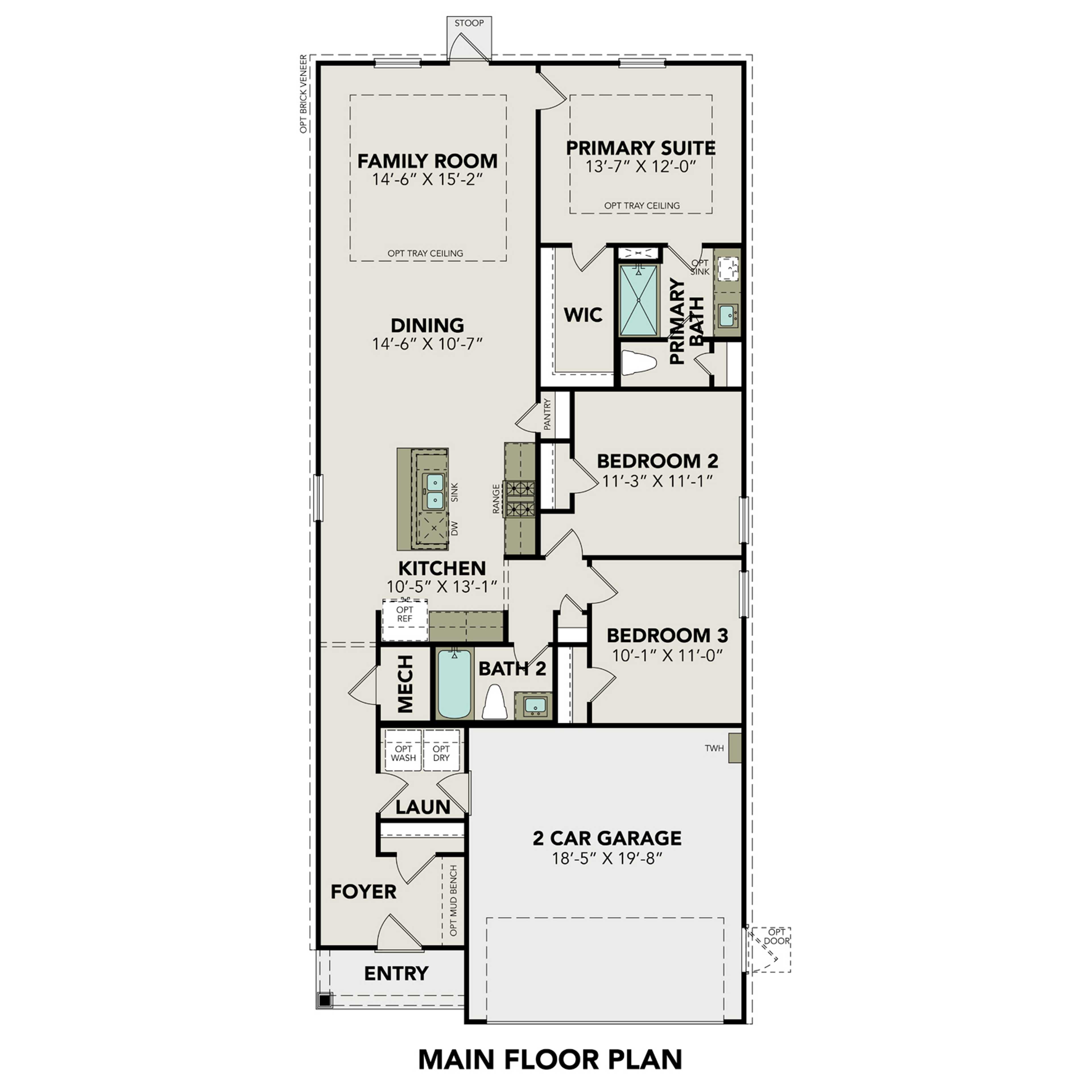 1 - The Frio G buildable floor plan layout in Davidson Homes Homes' Caney Creek Place community.