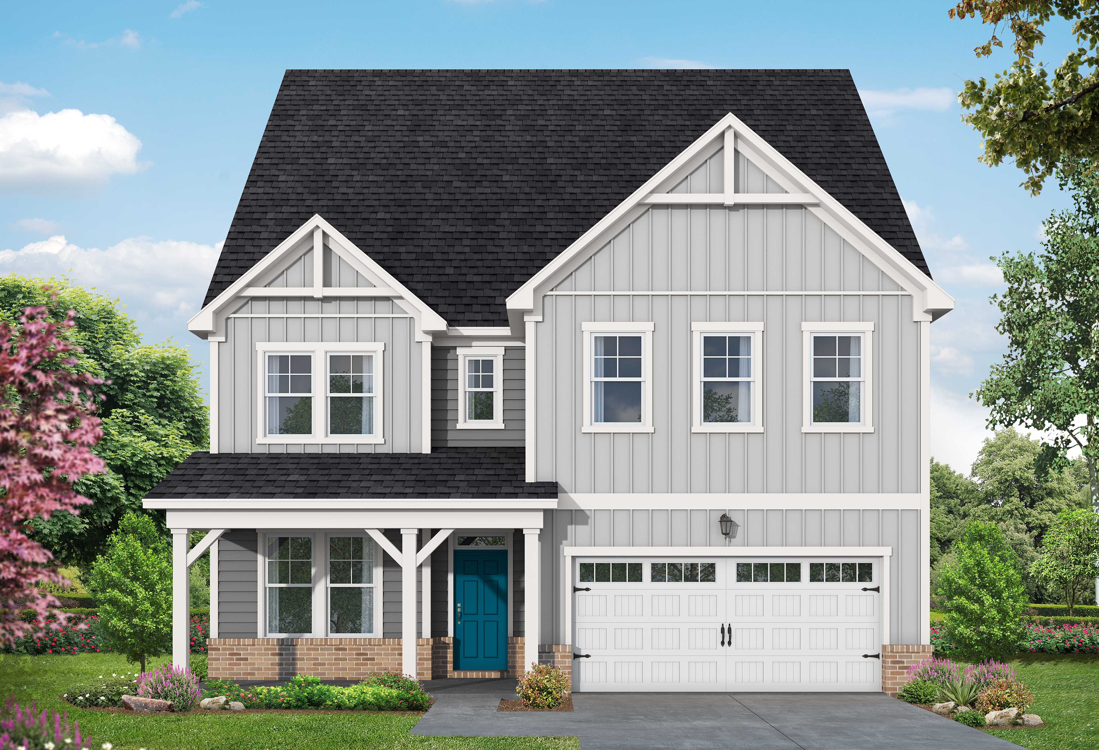 Exterior view of Davidson Homes' The Aspen B Floor Plan