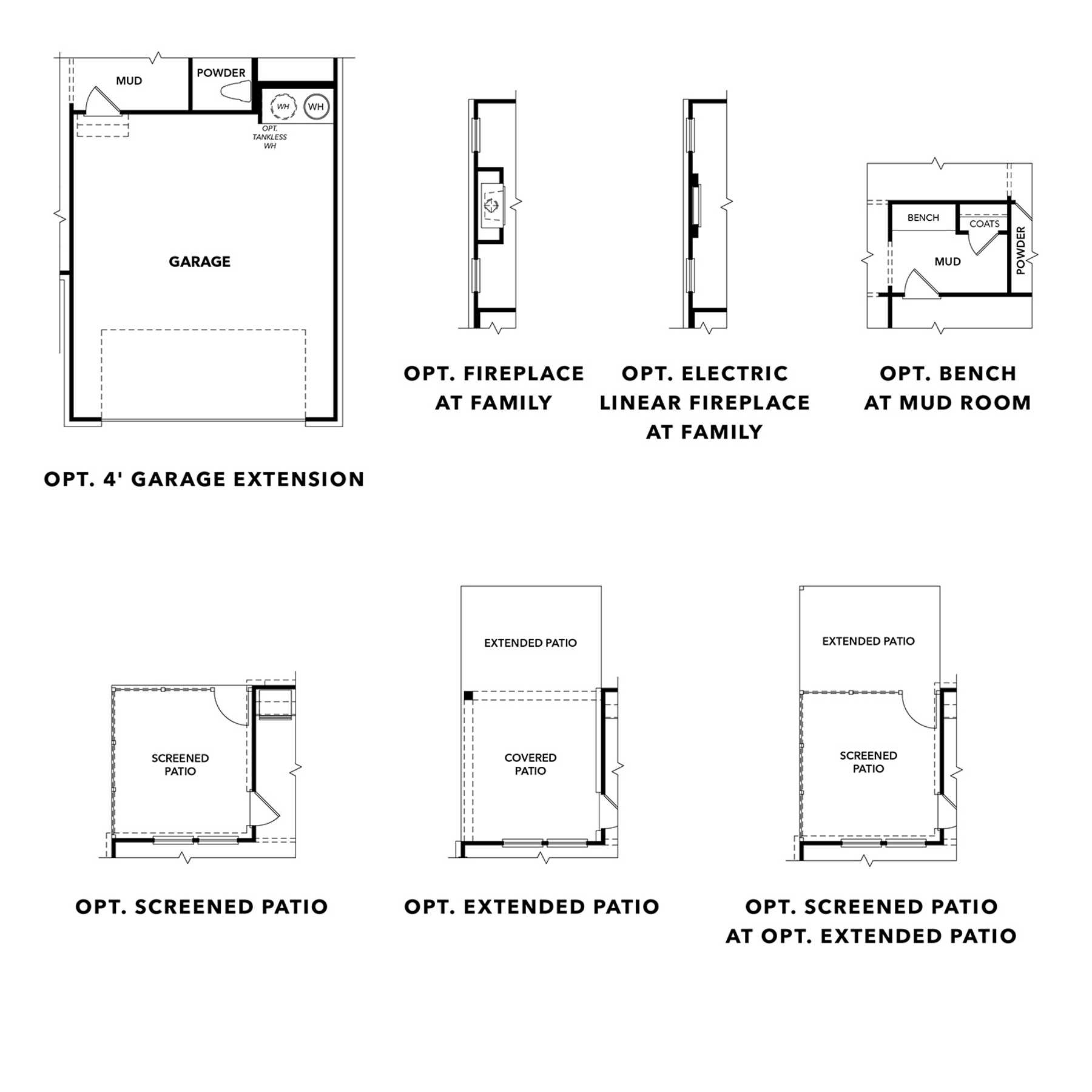 3 - The Aspen B buildable floor plan layout in Davidson Homes Homes' Fern Hollow community.