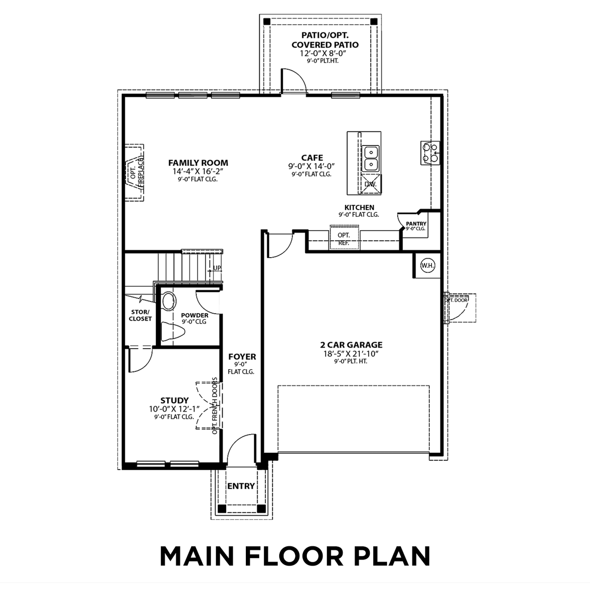 1 - The Logan B buildable floor plan layout in Davidson Homes' Carellton community.