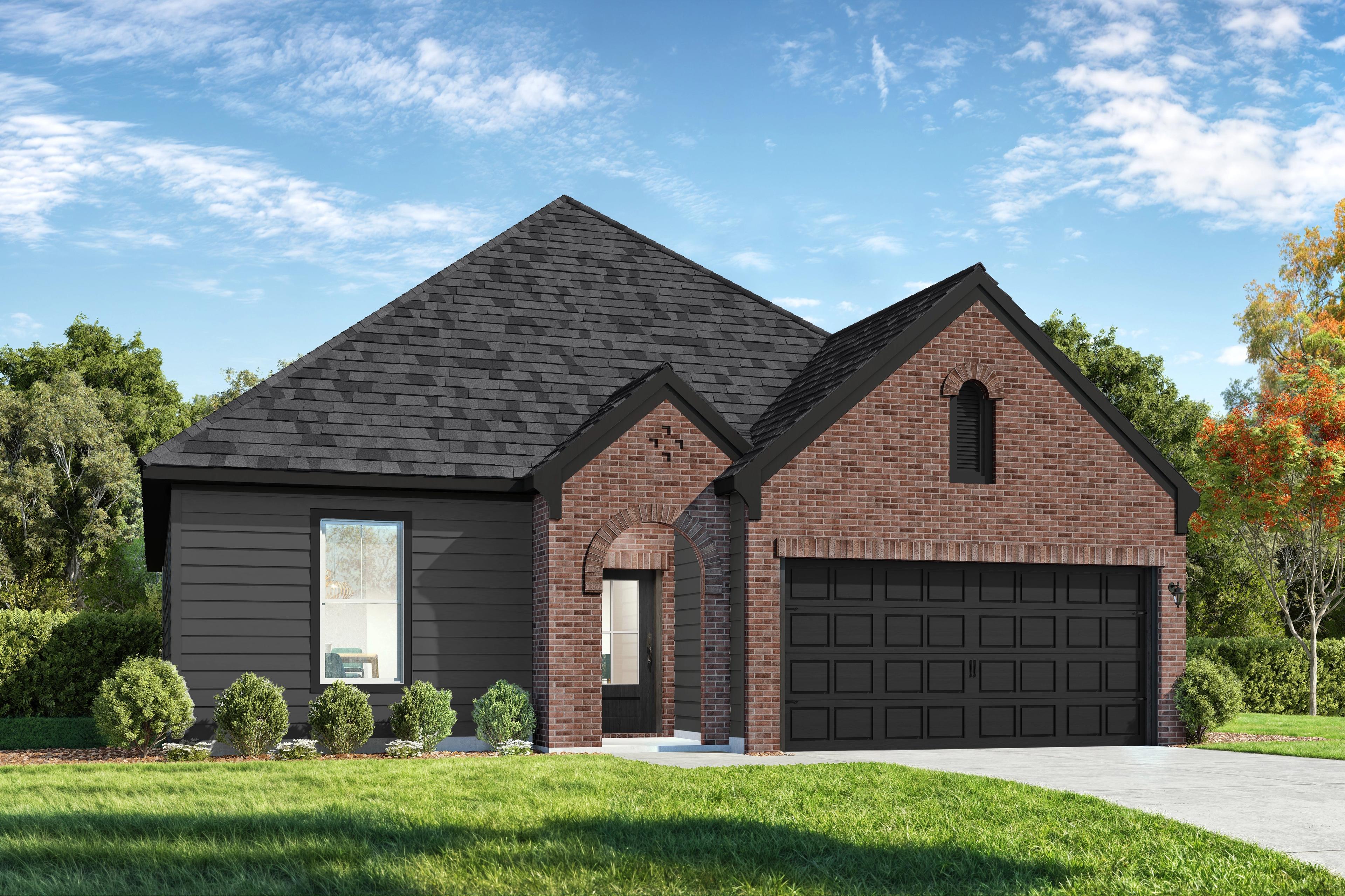 The Prairie B single-family home in Gallatin, TN, featuring a brick and siding exterior and 2-car garage.