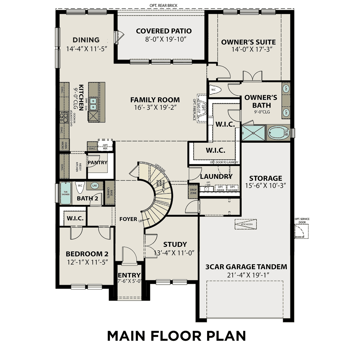 1 - The Victoria C buildable floor plan layout in Davidson Homes' Sierra Vista community.