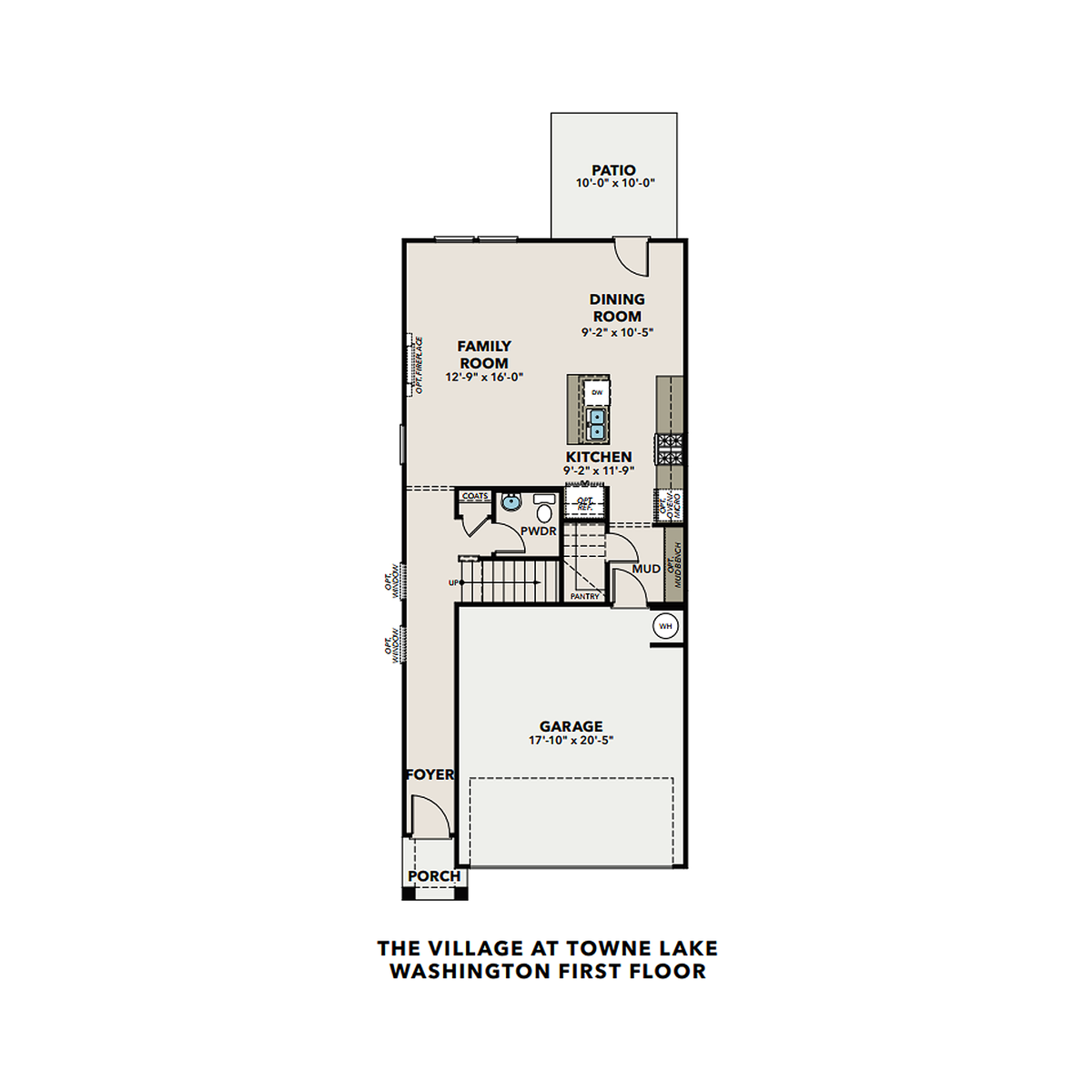 1 - The Washington D floor plan layout for 725 Stickley Oak Way in Davidson Homes' The Village at Towne Lake community.