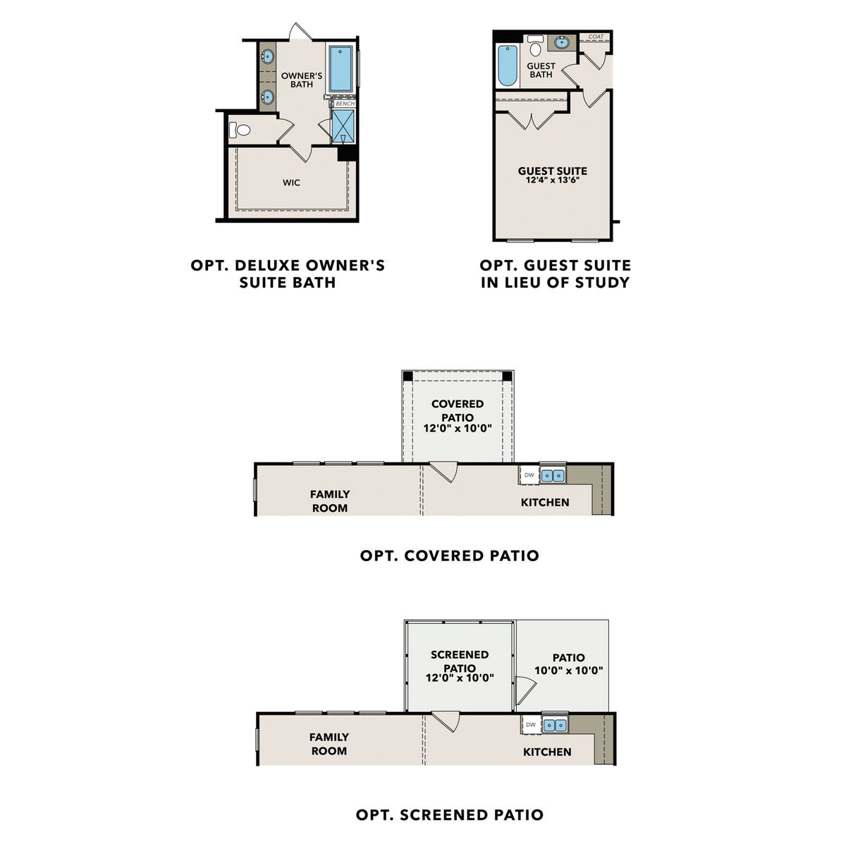 3 - The Hickory B at Shallowford buildable floor plan layout in Davidson Homes' The Village at Shallowford community.