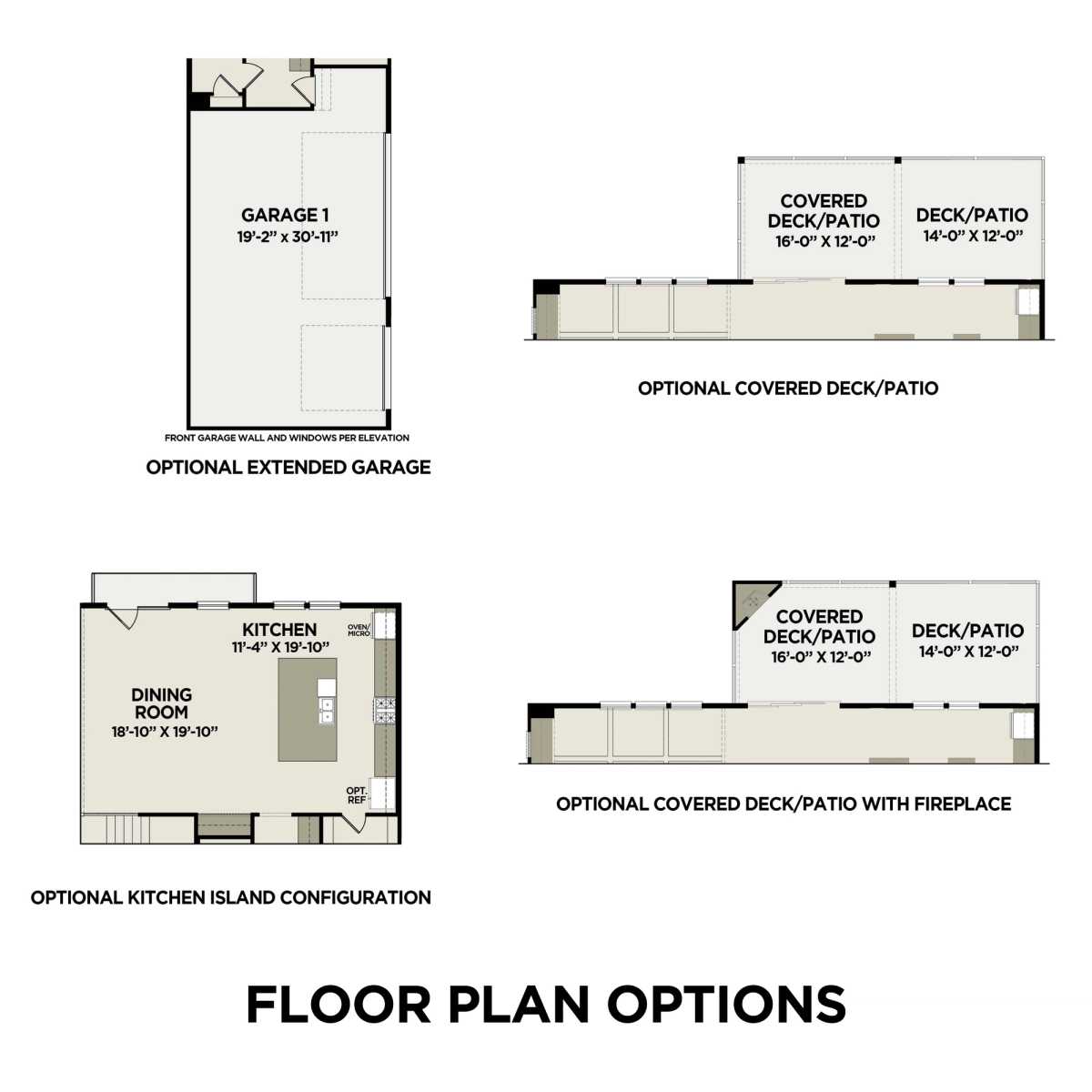 4 - The Arlington C buildable floor plan layout in Davidson Homes' Tanglewood community.