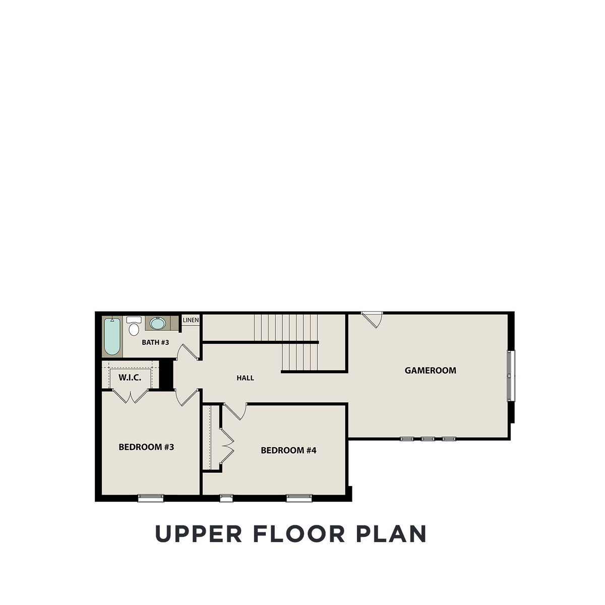 2 - The Bellar floor plan layout for 2906 Parkwood Drive in Davidson Homes' Rivers Edge community.