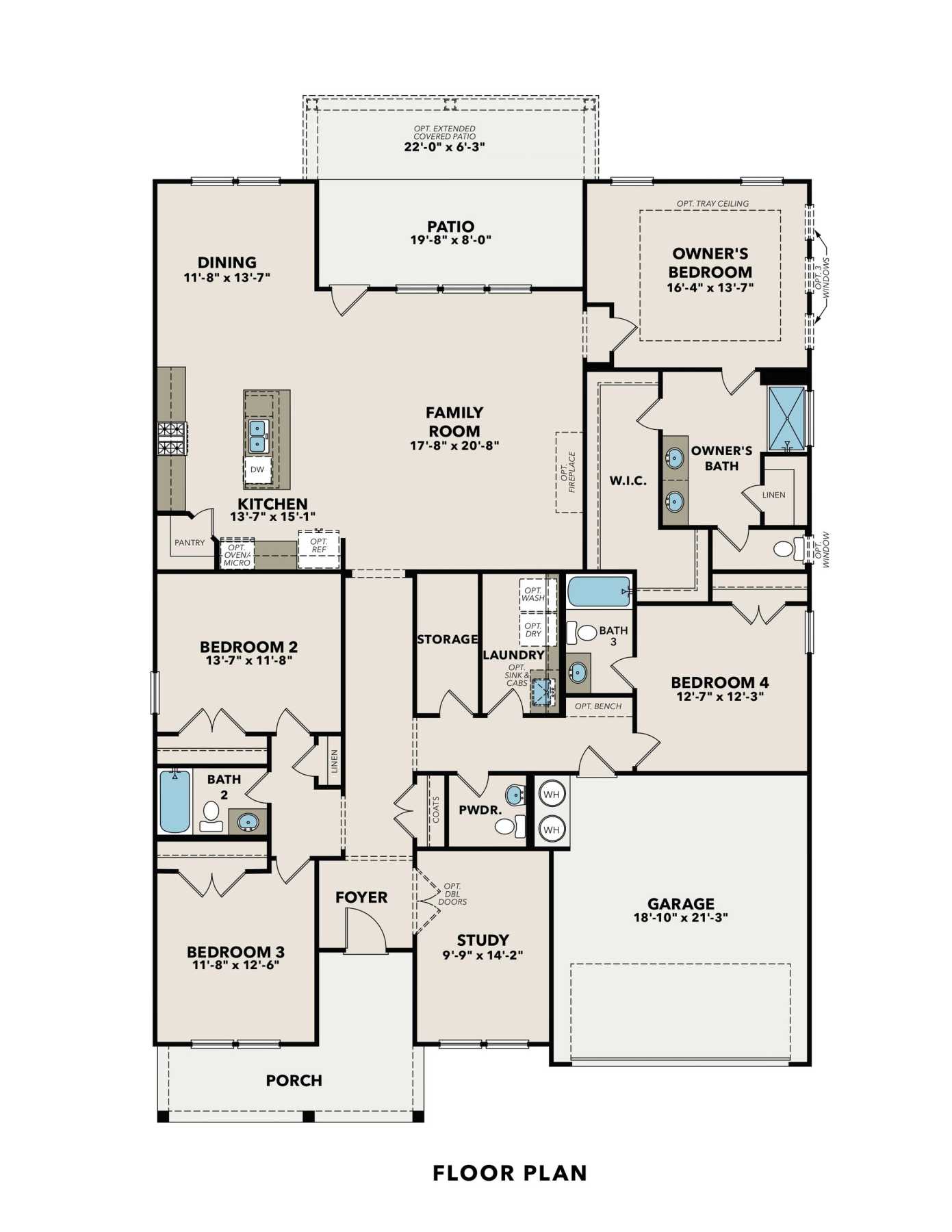 1 - The Harrison G buildable floor plan layout in Davidson Homes Homes' Wehunt Meadows community.