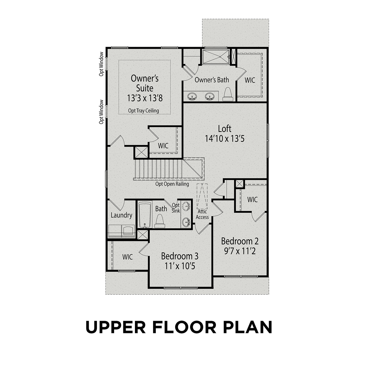 2 - The Grace C buildable floor plan layout in Davidson Homes' Highland Forest community.