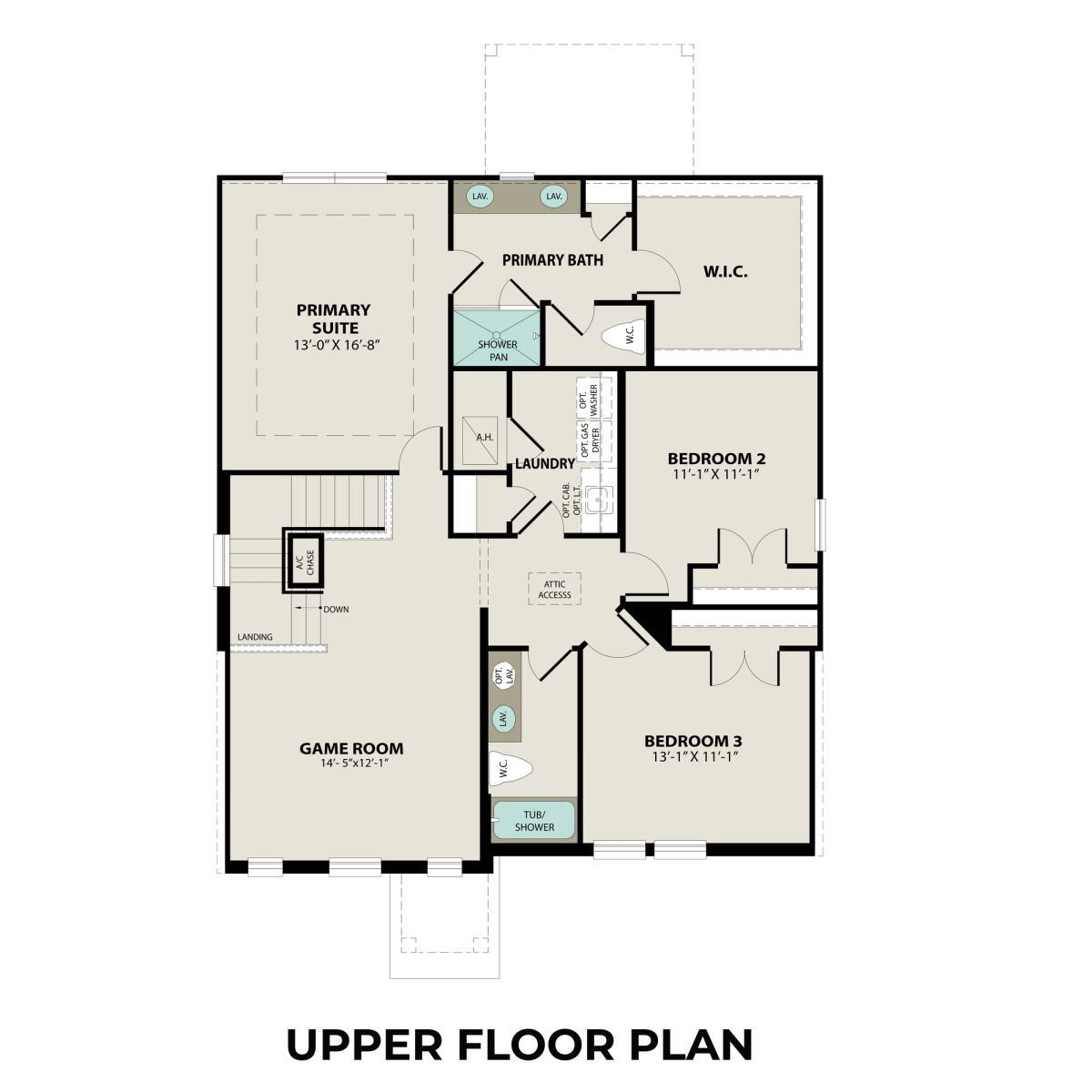 2 - The Solara B buildable floor plan layout in Davidson Homes' Emberly community.