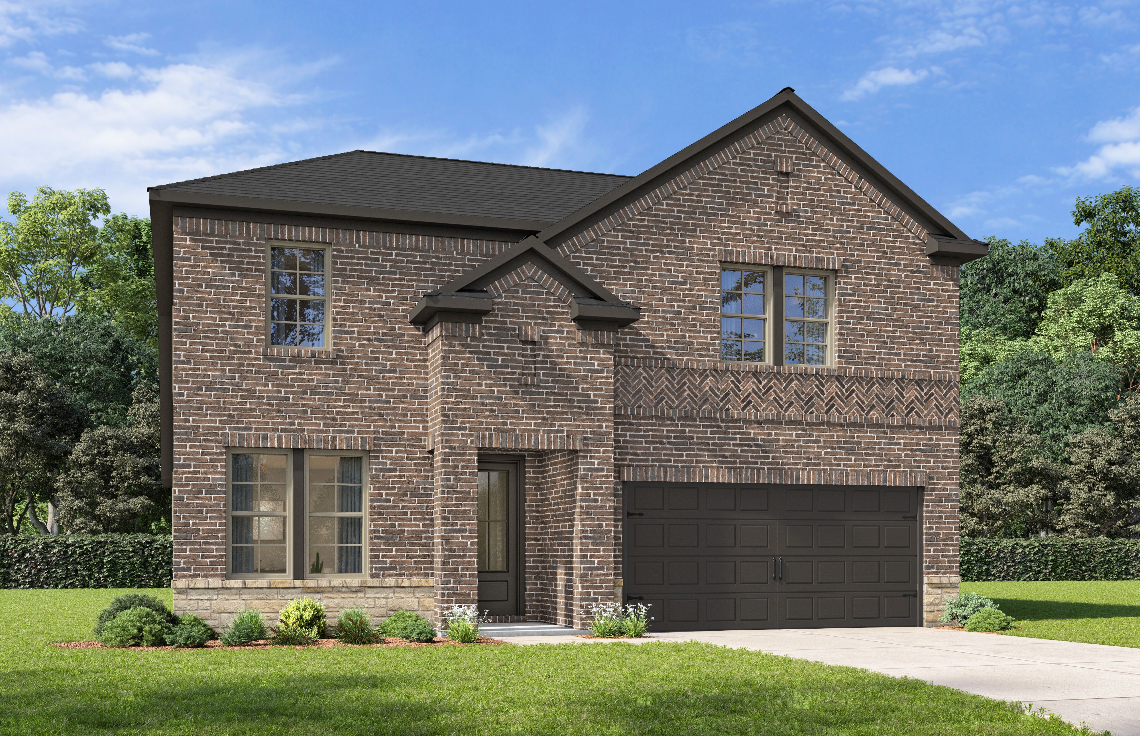Exterior view of Davidson Homes' The Sycamore B Floor Plan
