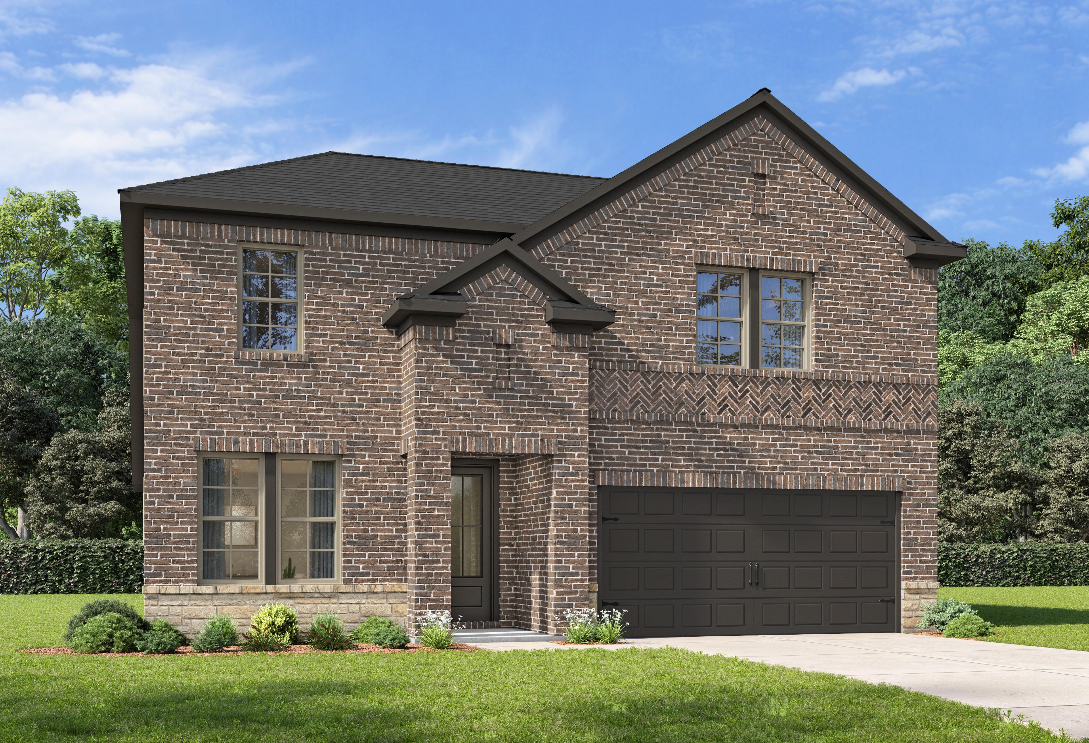 Exterior view of Davidson Homes' The Sycamore B Floor Plan