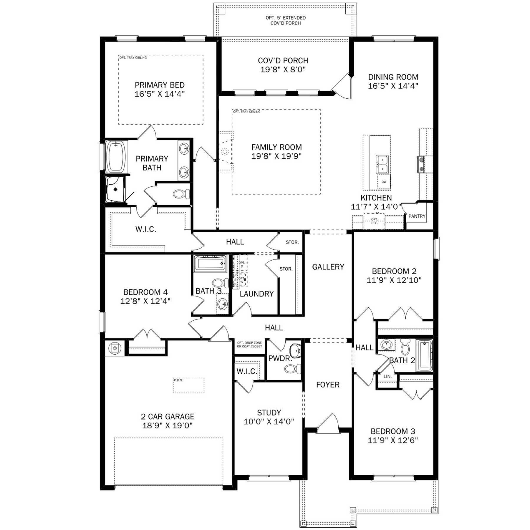 1 - The Harrison C buildable floor plan layout in Davidson Homes Homes' Anderson Farm community.