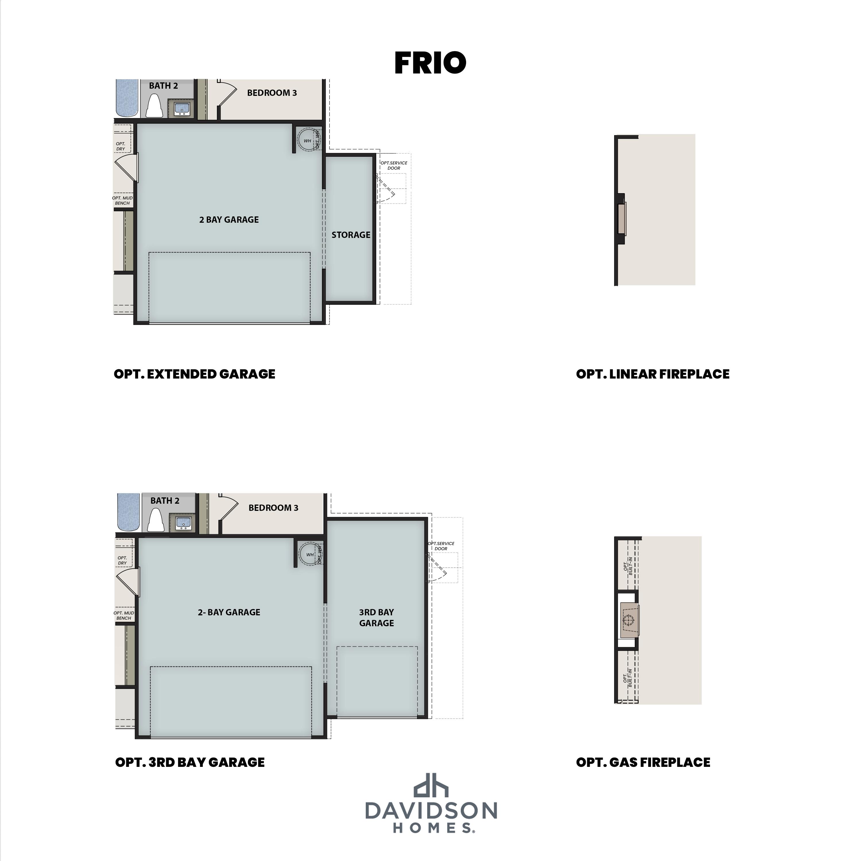 The Frio floor plan options