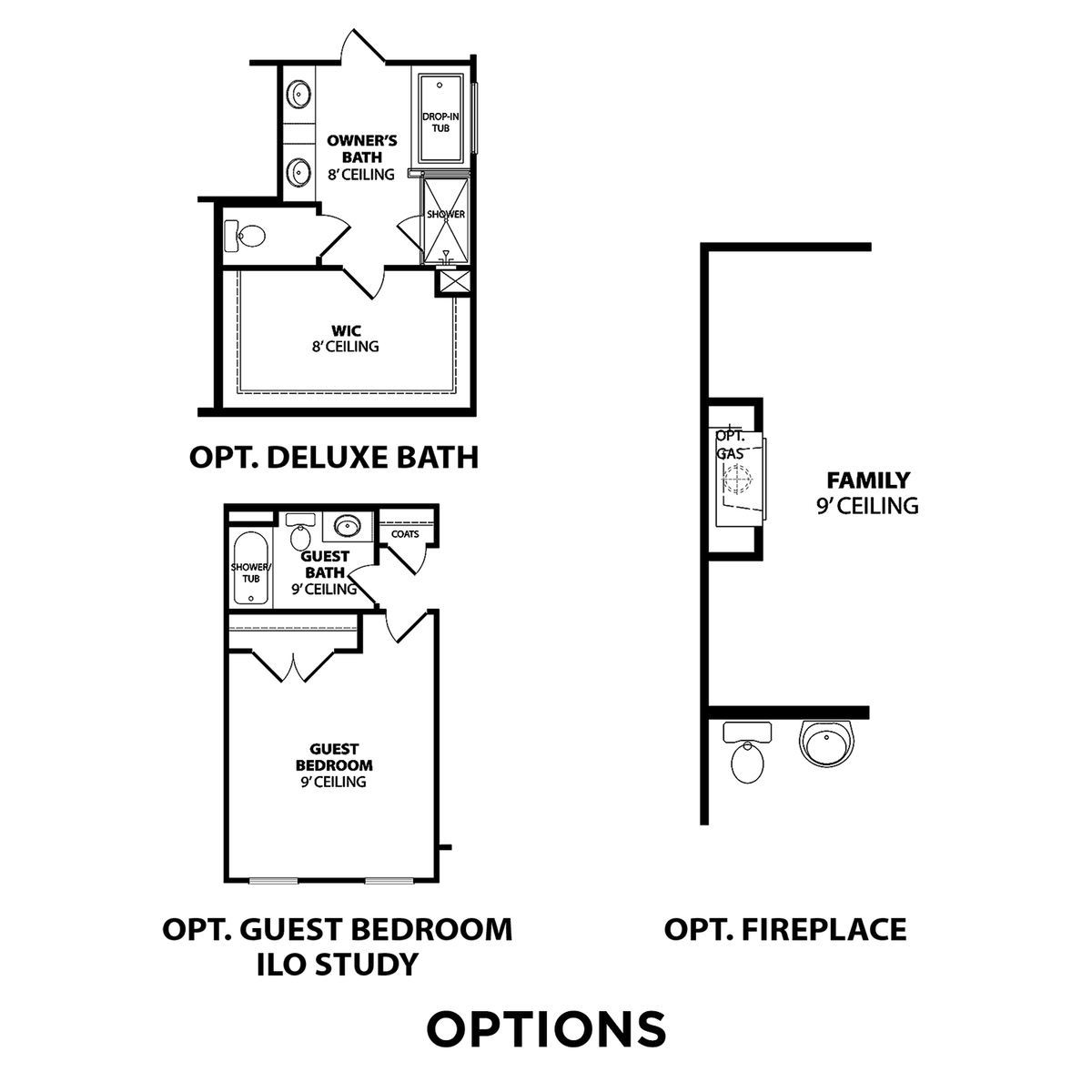 3 - The Henry C buildable floor plan layout in Davidson Homes' Sage Farms community.