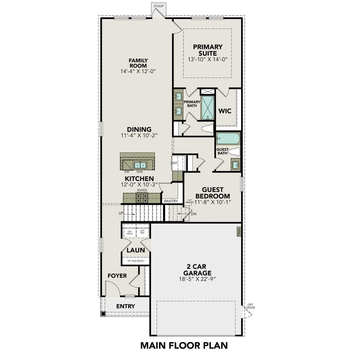 1 - The San Marcos E buildable floor plan layout in Davidson Homes Homes' Horizon Pointe community.