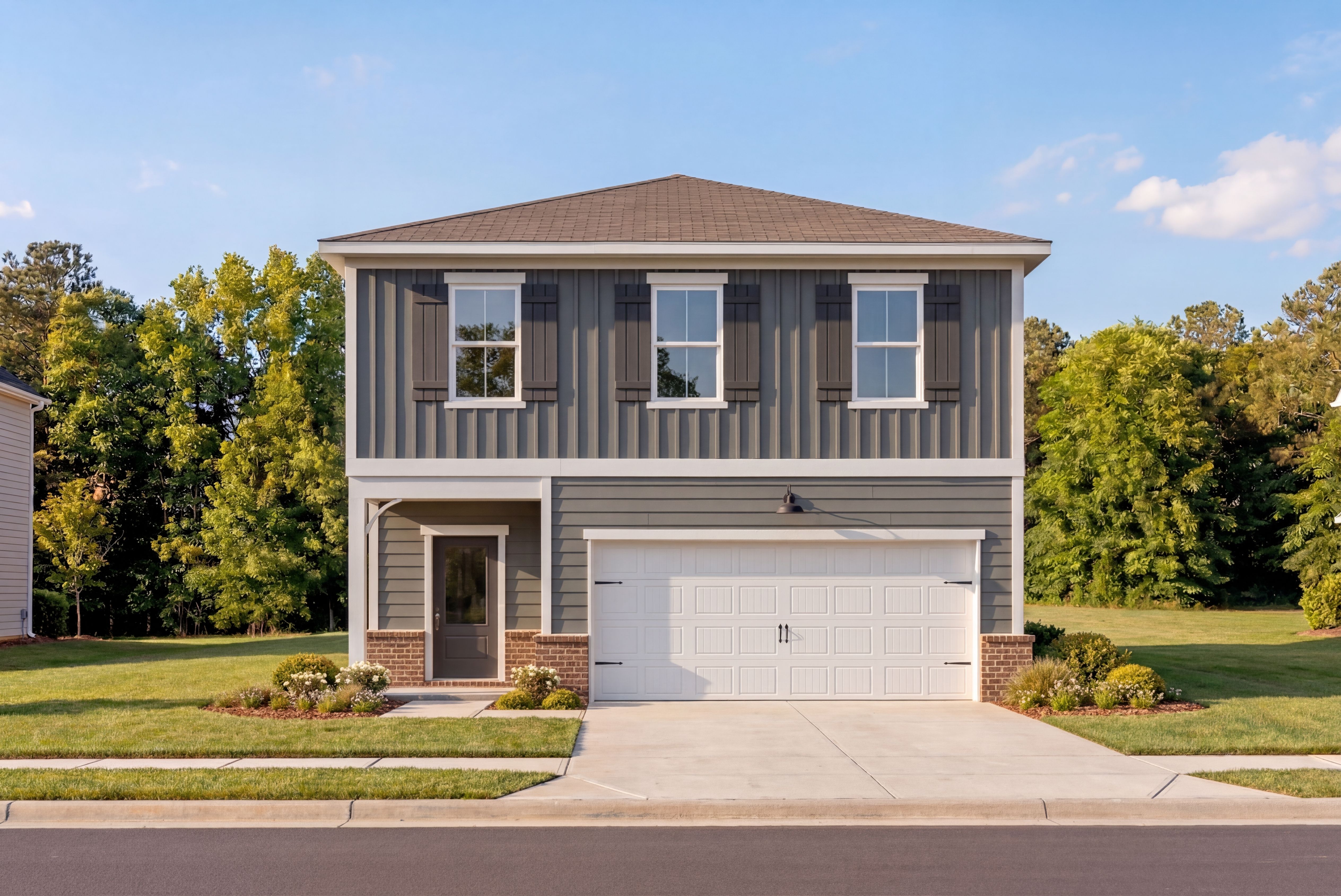 Exterior view of Davidson Homes' The Burton B Floor Plan