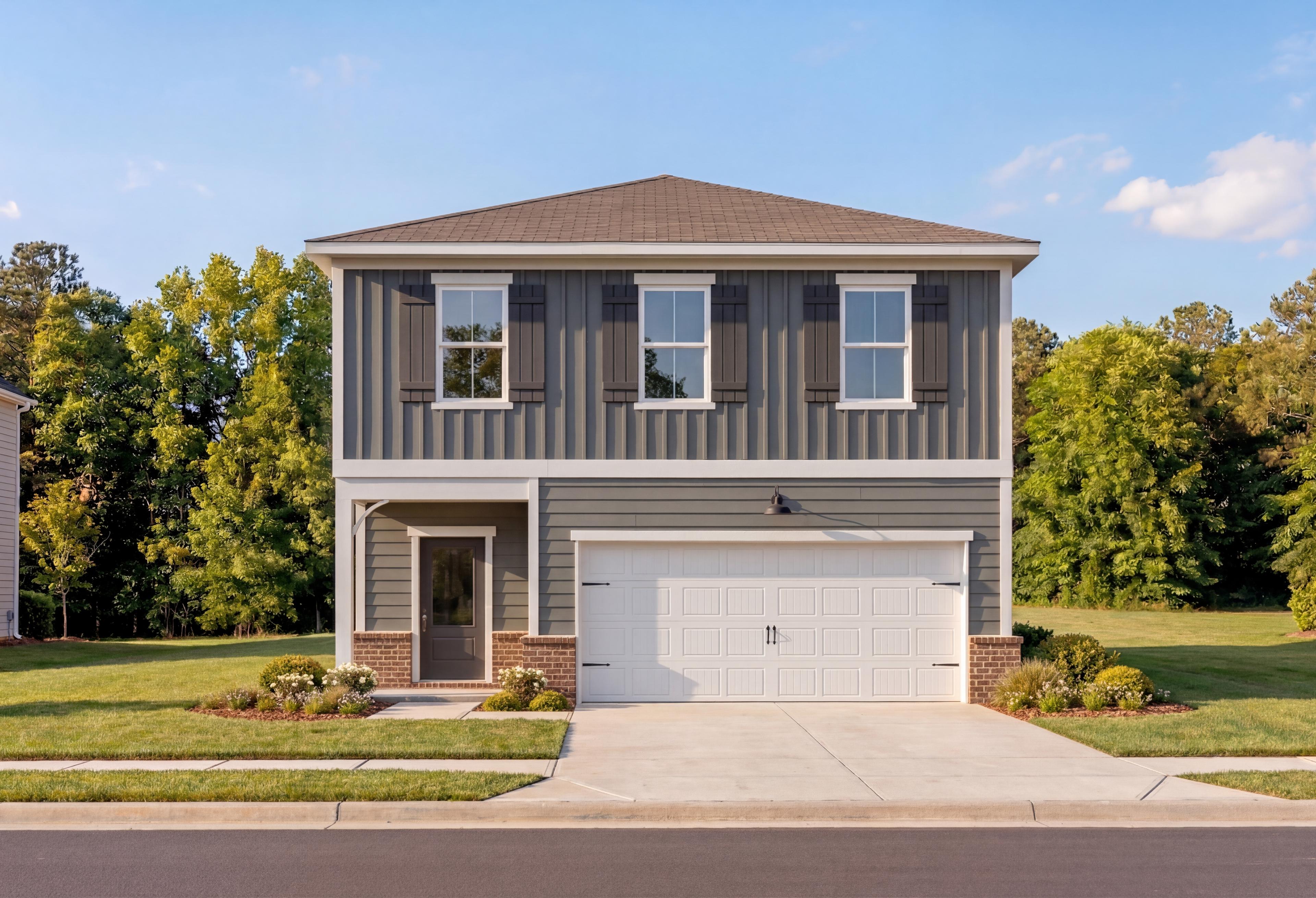 Exterior view of Davidson Homes' The Burton B Floor Plan