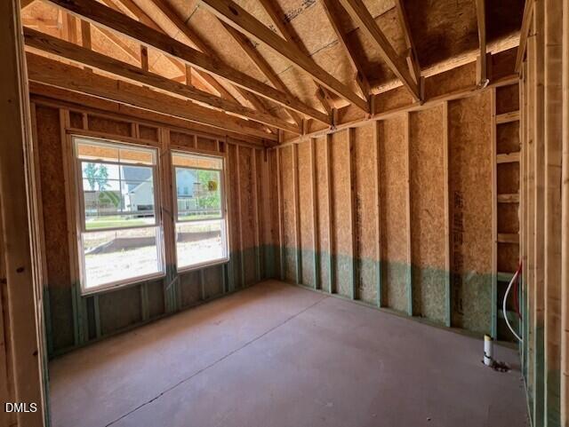 Framed interior room with windows in The Franklin C floor plan by Davidson Homes at Wellers Knoll in Lillington, NC.
