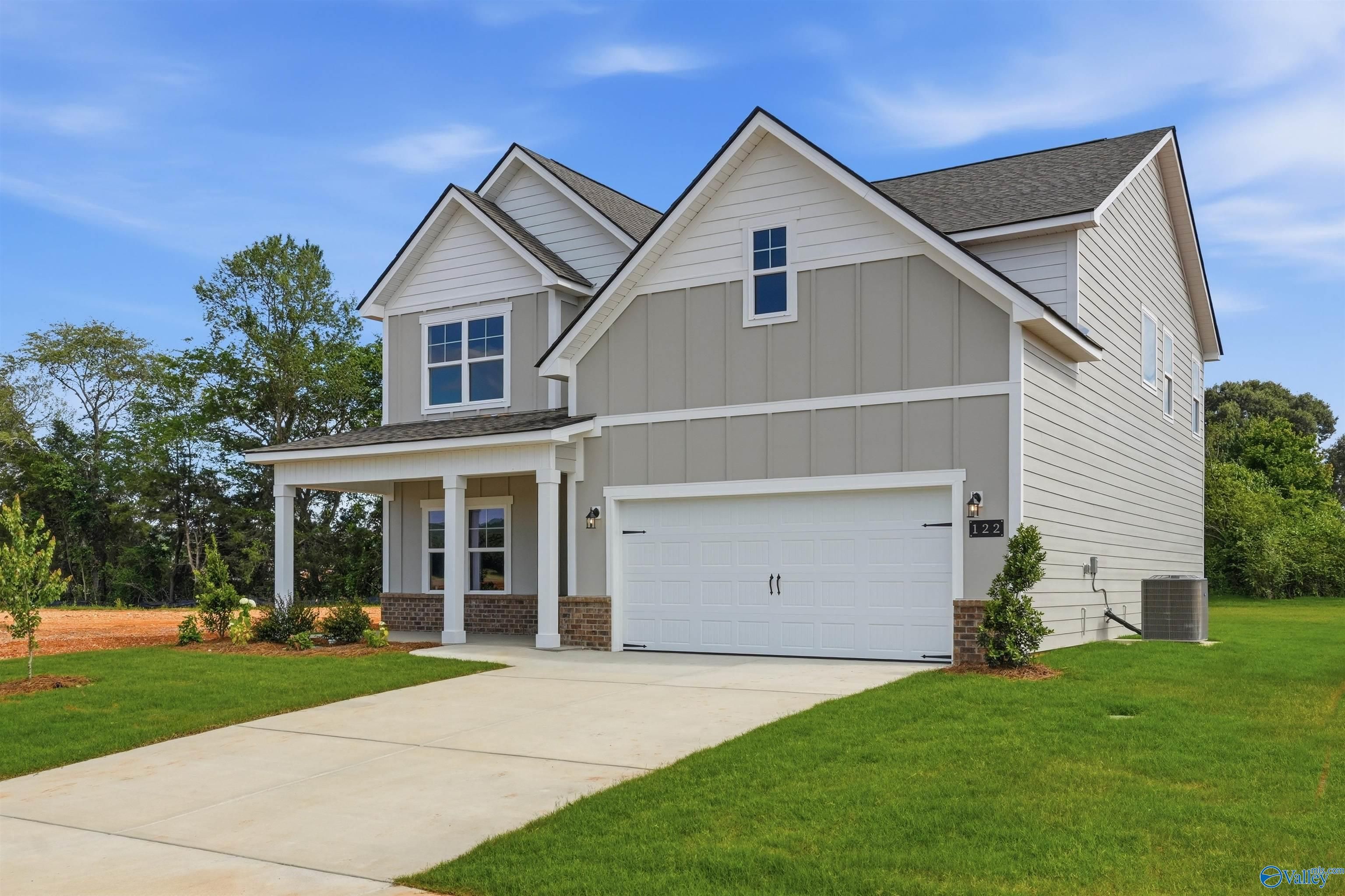 Two-story Chelsea D floor plan by Davidson Homes with a 2-car garage in Berry Cove, New Market, Alabama.