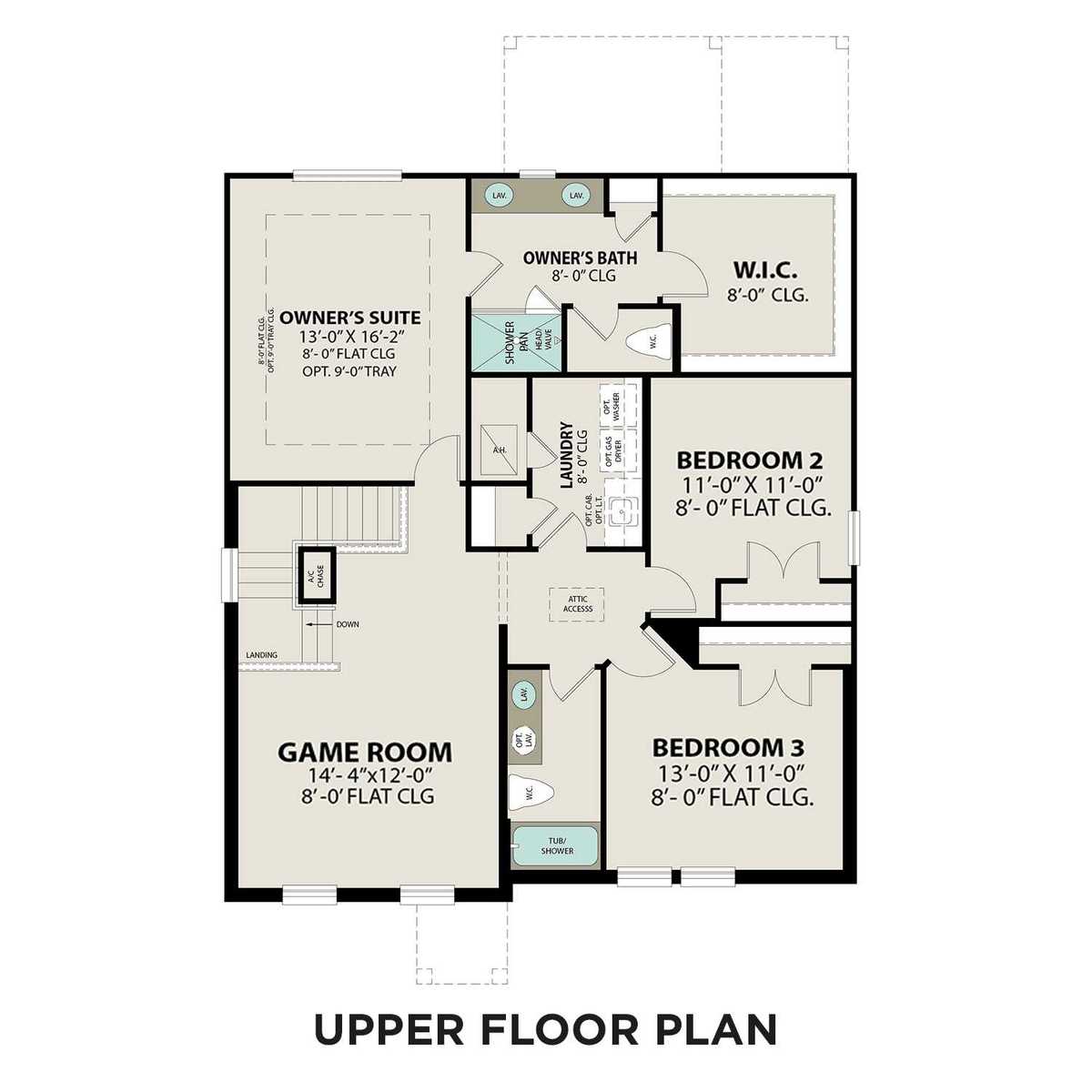 2 - The Solara B buildable floor plan layout in Davidson Homes' Sunterra community.