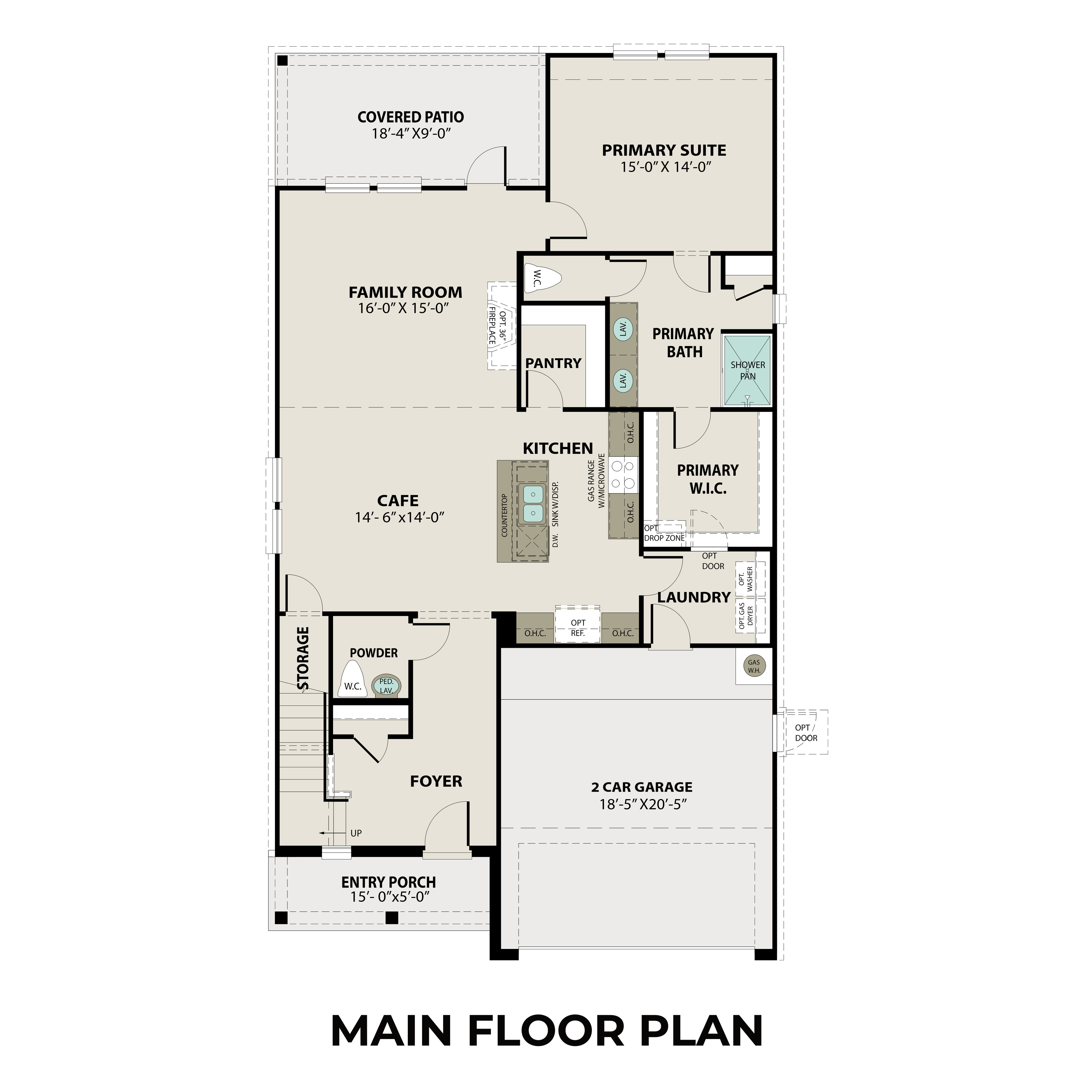 1 - The Tierra B buildable floor plan layout in Davidson Homes Homes' Emberly community.