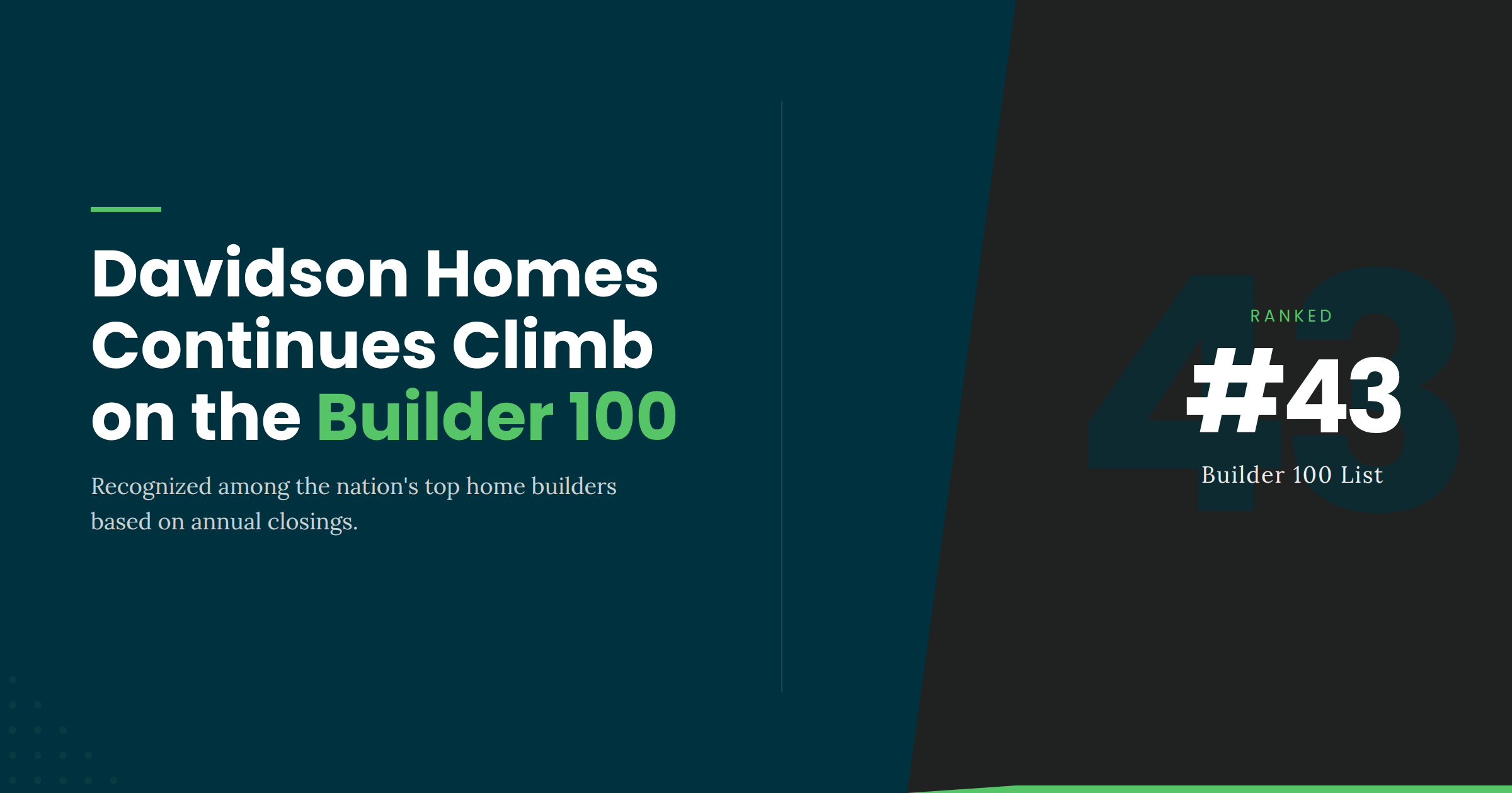 2026 Builder 100: Davidson Homes Ranks Among Top US Home Builders