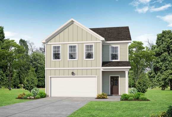 Exterior view of Davidson Homes' The Grayson A Floor Plan
