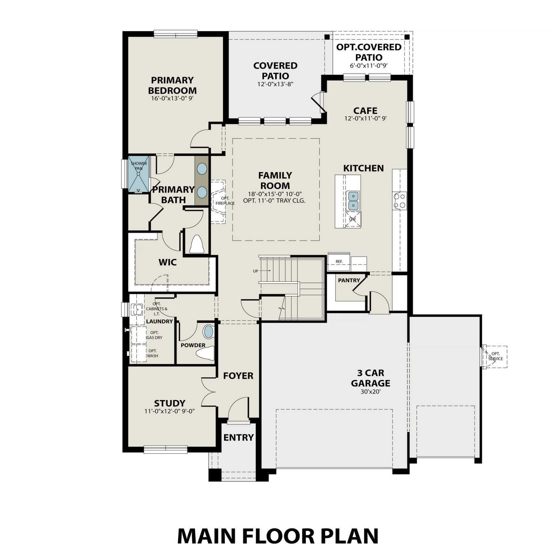1 - The Sequoia M buildable floor plan layout in Davidson Homes Homes' Waverly Estates community.