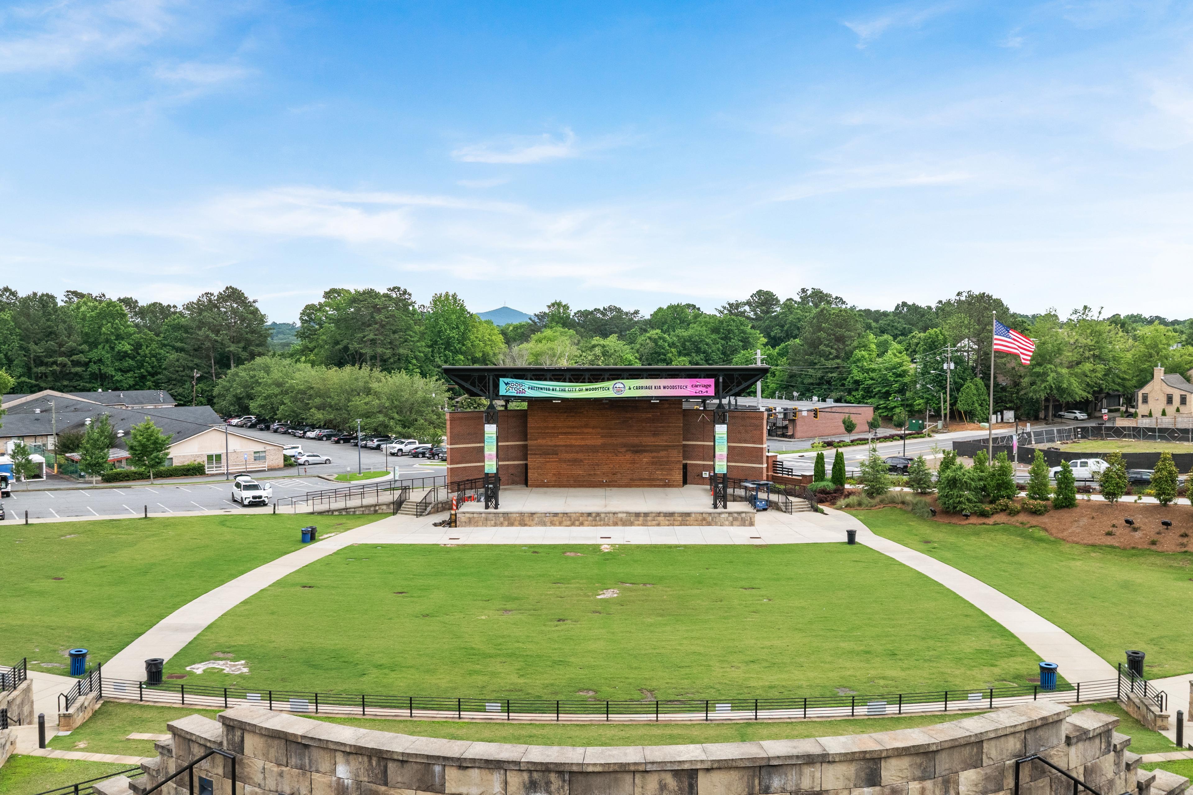 Northside Hospital-Cherokee Amphitheater in downtown Woodstock, Georgia near the Grafton Trace community.