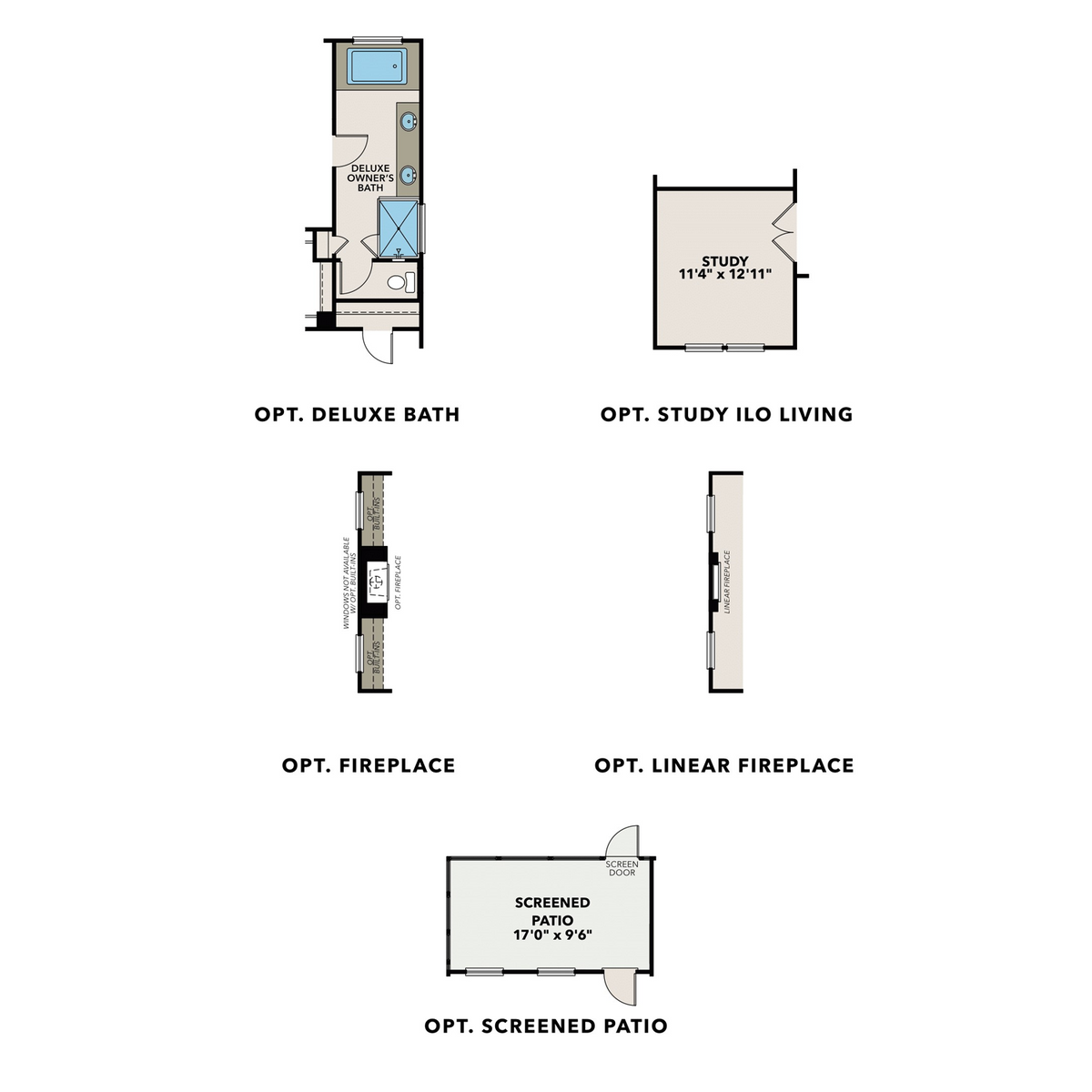 2 - The Glenwood B  buildable floor plan layout in Davidson Homes' Kelly Preserve community.