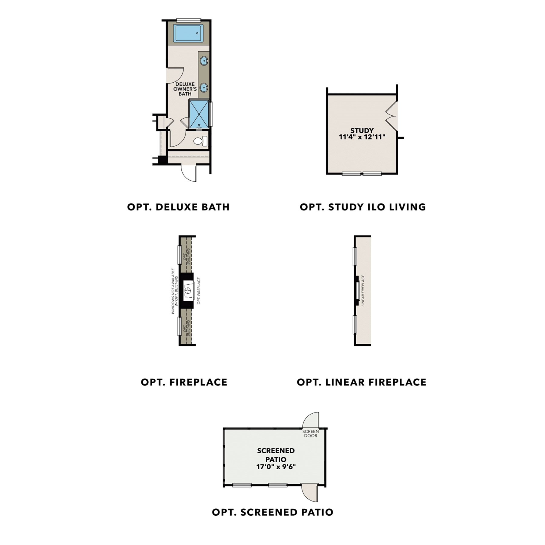 2 - The Glenwood C buildable floor plan layout in Davidson Homes Homes' Kelly Preserve community.