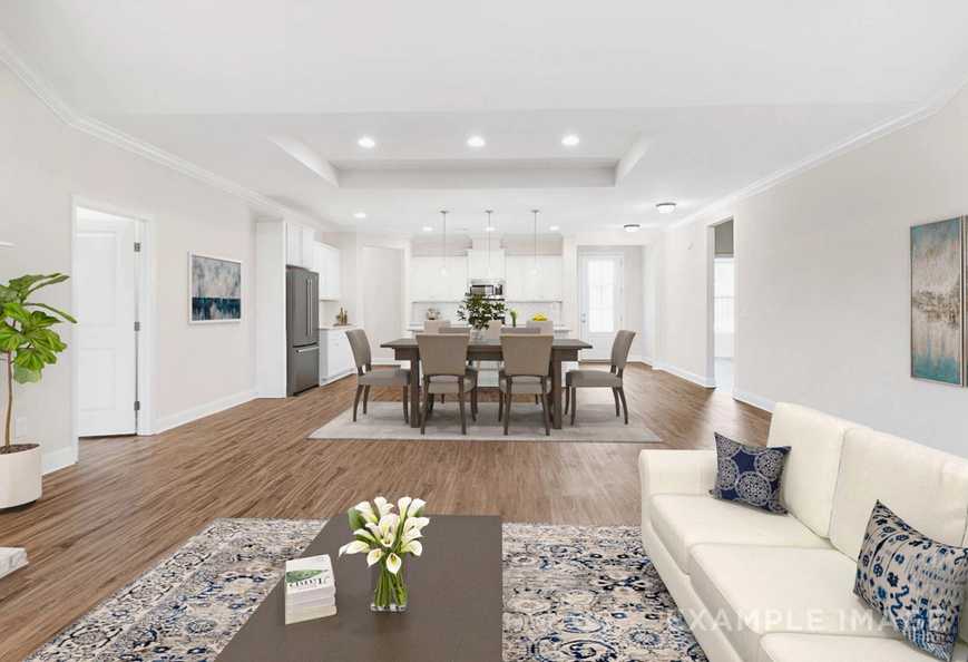 open-concept living space