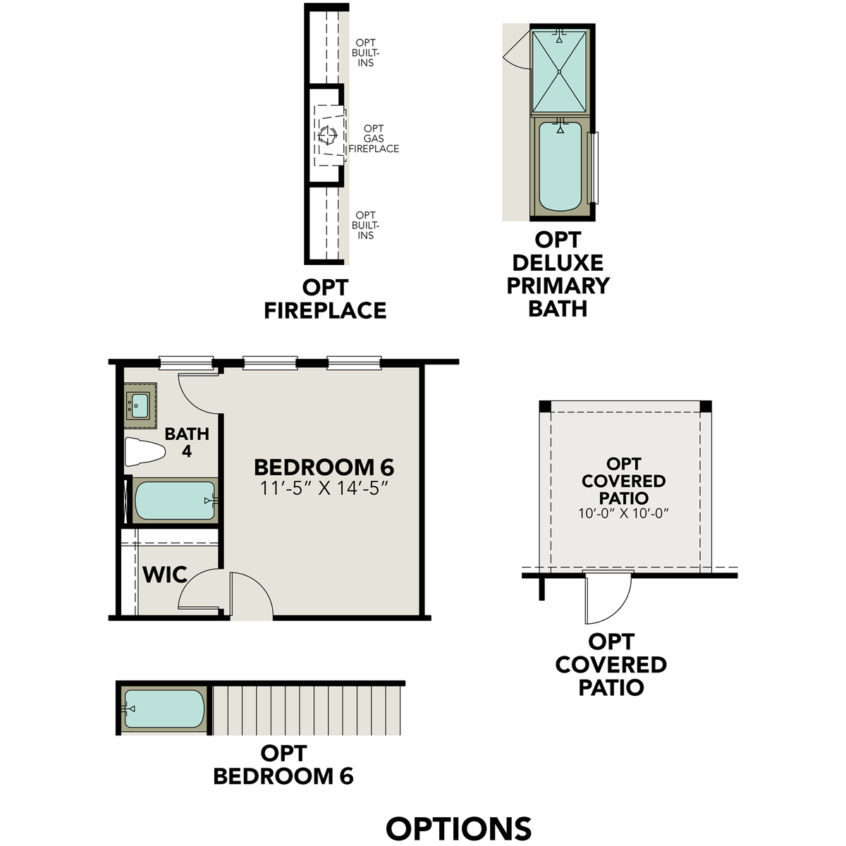 4 - The Danbury I buildable floor plan layout in Davidson Homes' Ladera community.