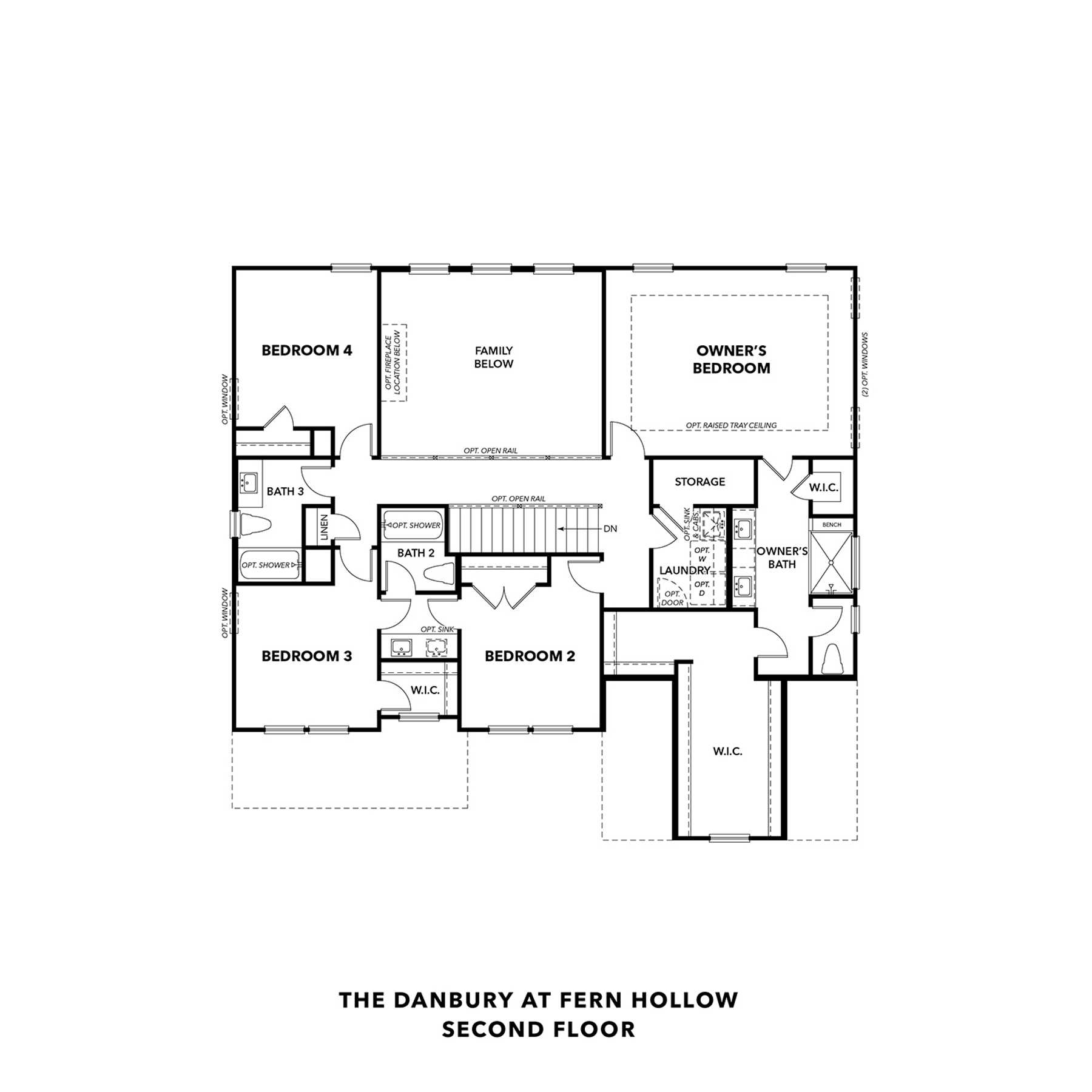 2 - The Danbury L buildable floor plan layout in Davidson Homes Homes' Fern Hollow community.