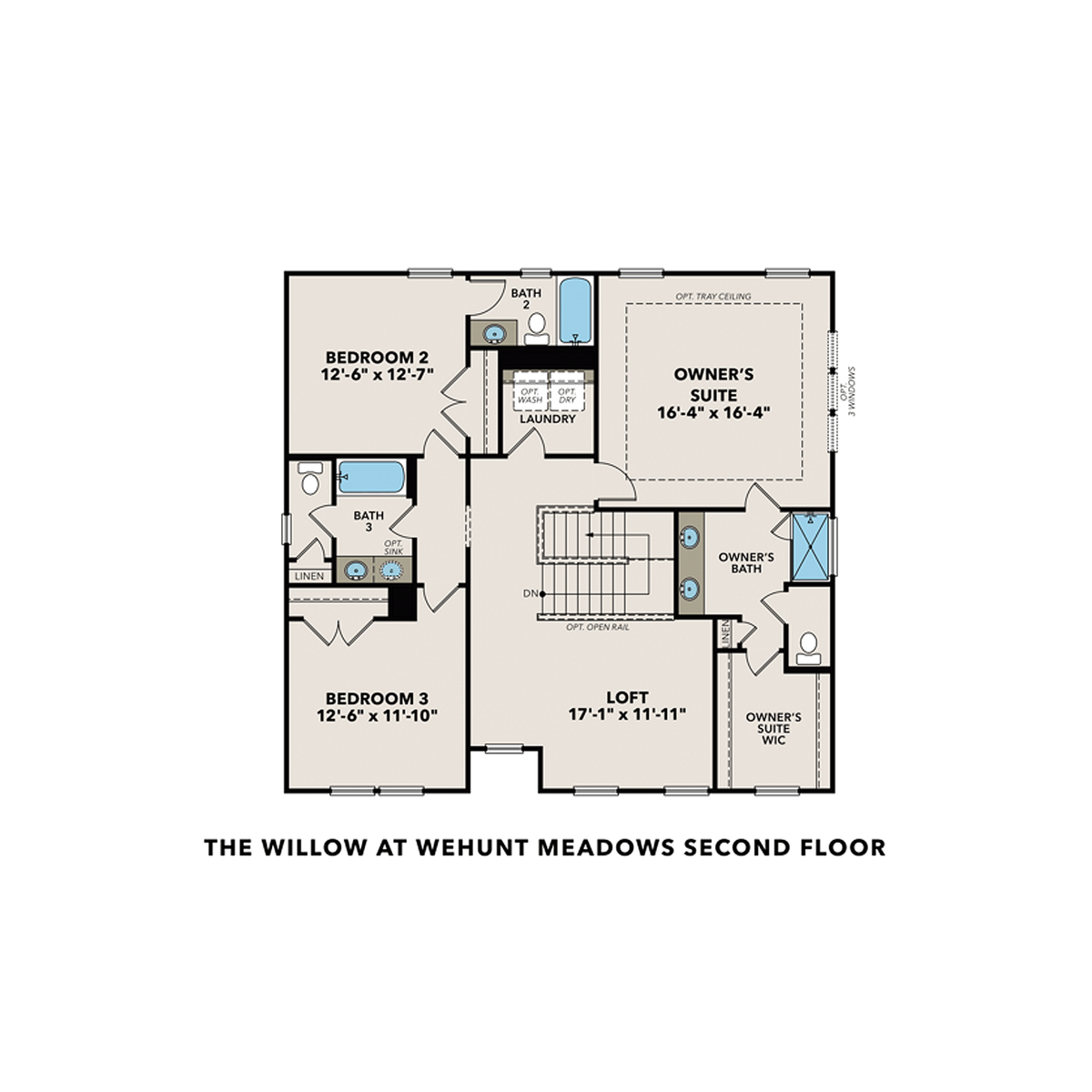 2 - The Willow E at Wehunt Meadows buildable floor plan layout in Davidson Homes' Wehunt Meadows community.