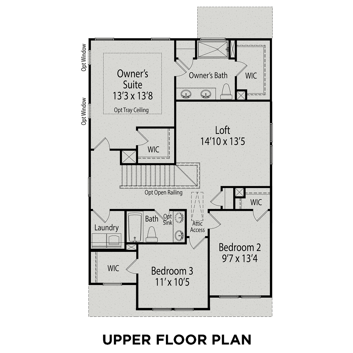 2 - The Grace A buildable floor plan layout in Davidson Homes' Gregory Village community.