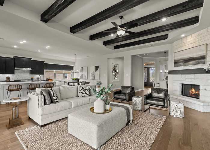 Davidson Homes Living Room and Kitchen in San Antonio