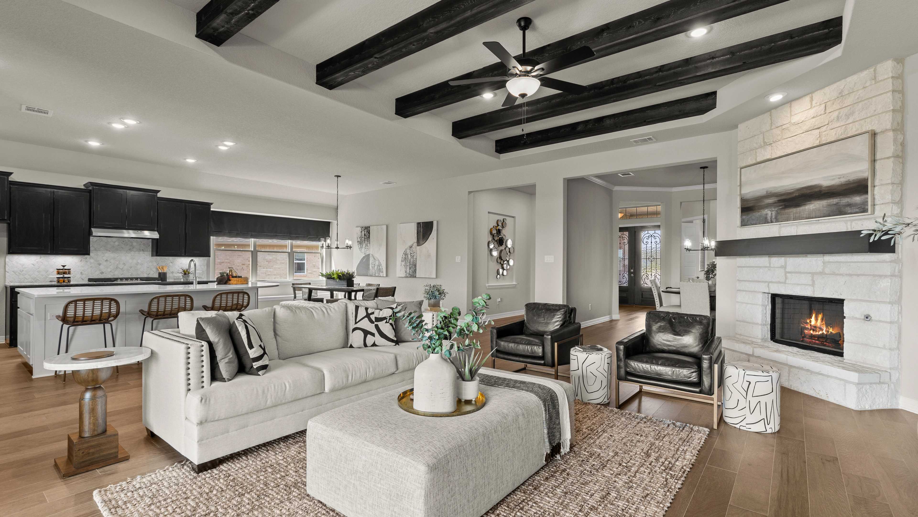Davidson Homes Living Room and Kitchen in San Antonio